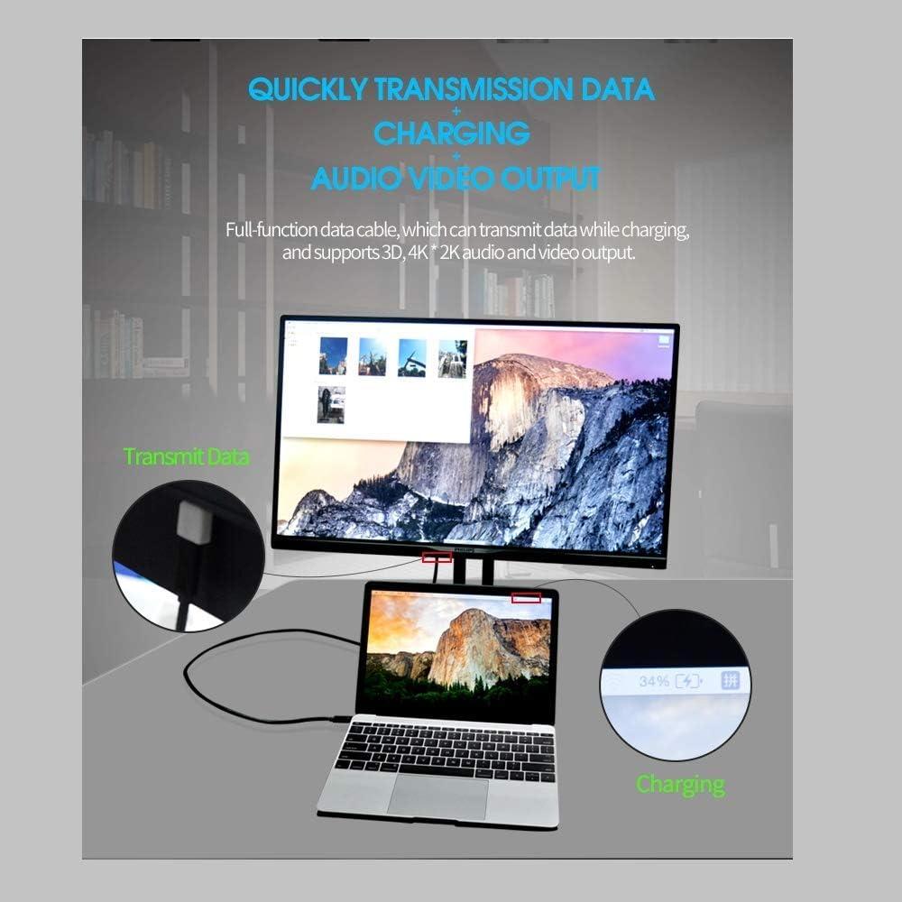 Cable USB-C a USB-C GodSpin 0.49m 100W 40Gbps Trenzado