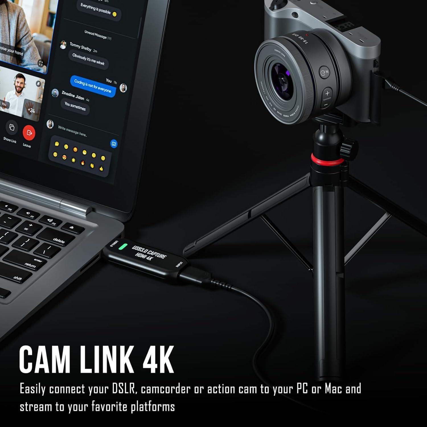Tarjeta de Captura Cam Link 4K DigitPro U180-2 HDMI 1080p60