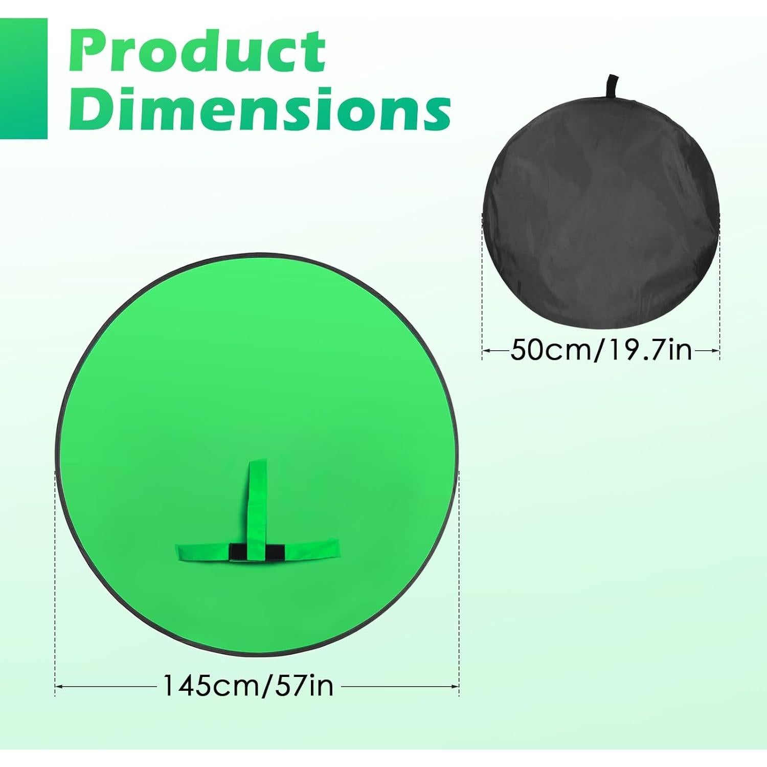 Pantalla Verde Portátil Chroma Key Xamanabu 57" para Streaming