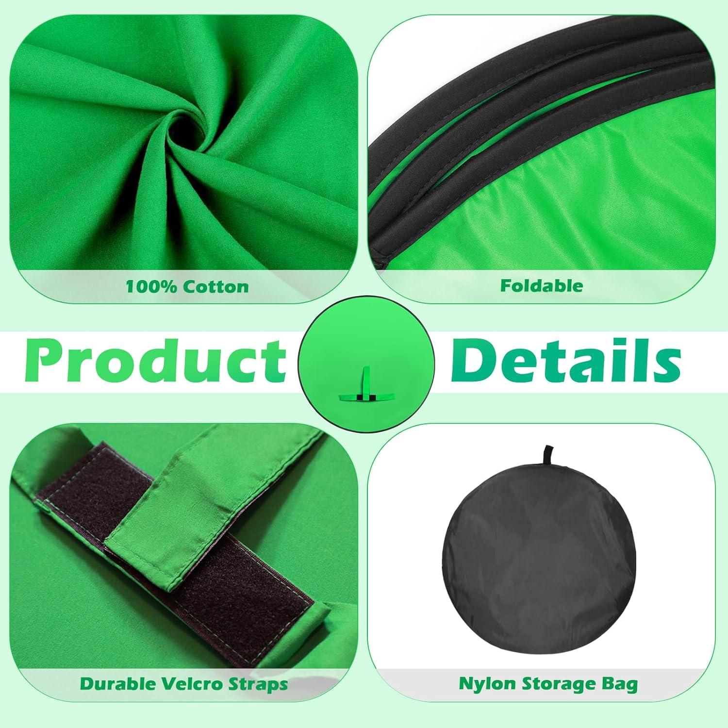 Pantalla Verde Portátil Chroma Key Xamanabu 57" para Streaming