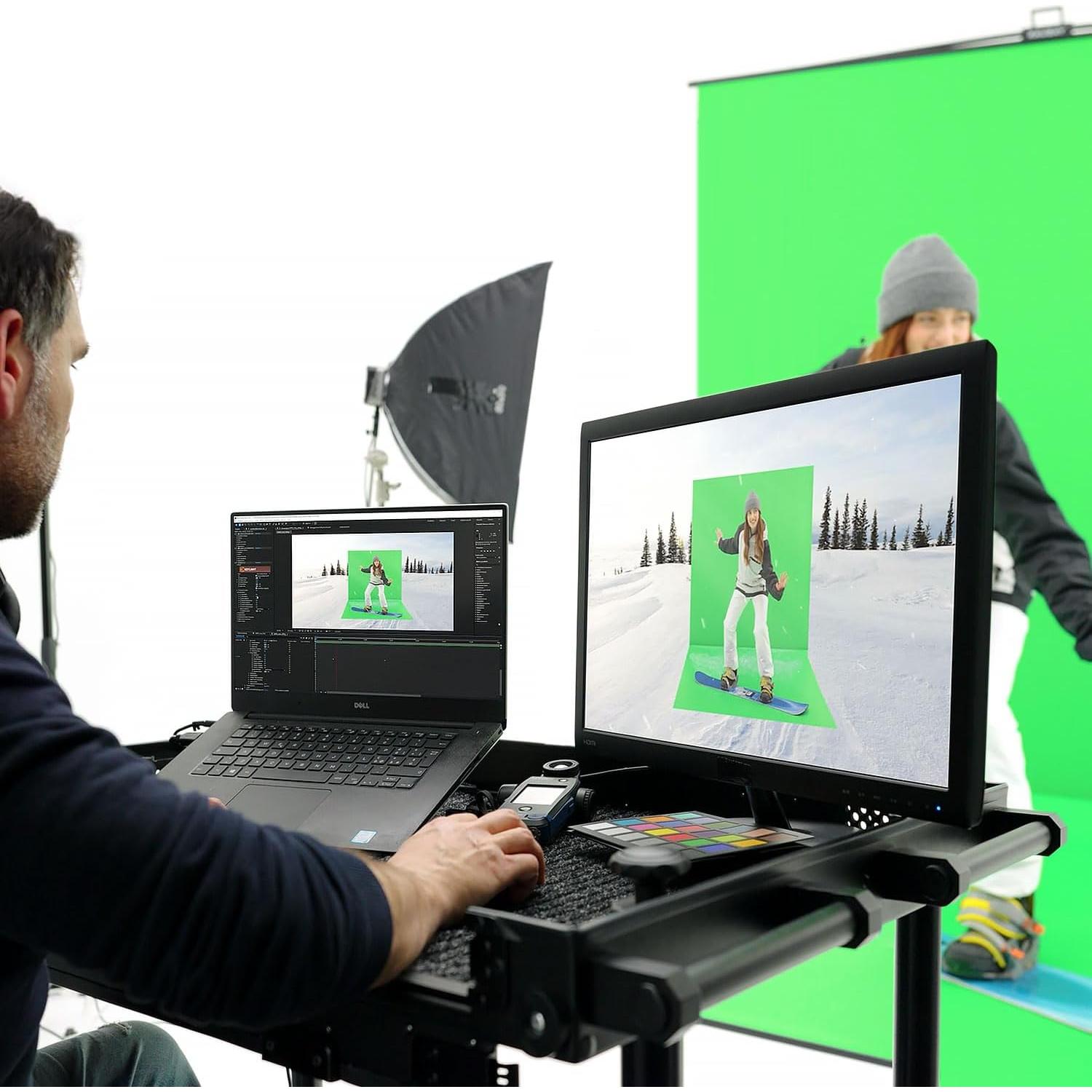 Pantalla Verde Plegable RAUBAY 2.13x2.13m Chroma Key Portátil