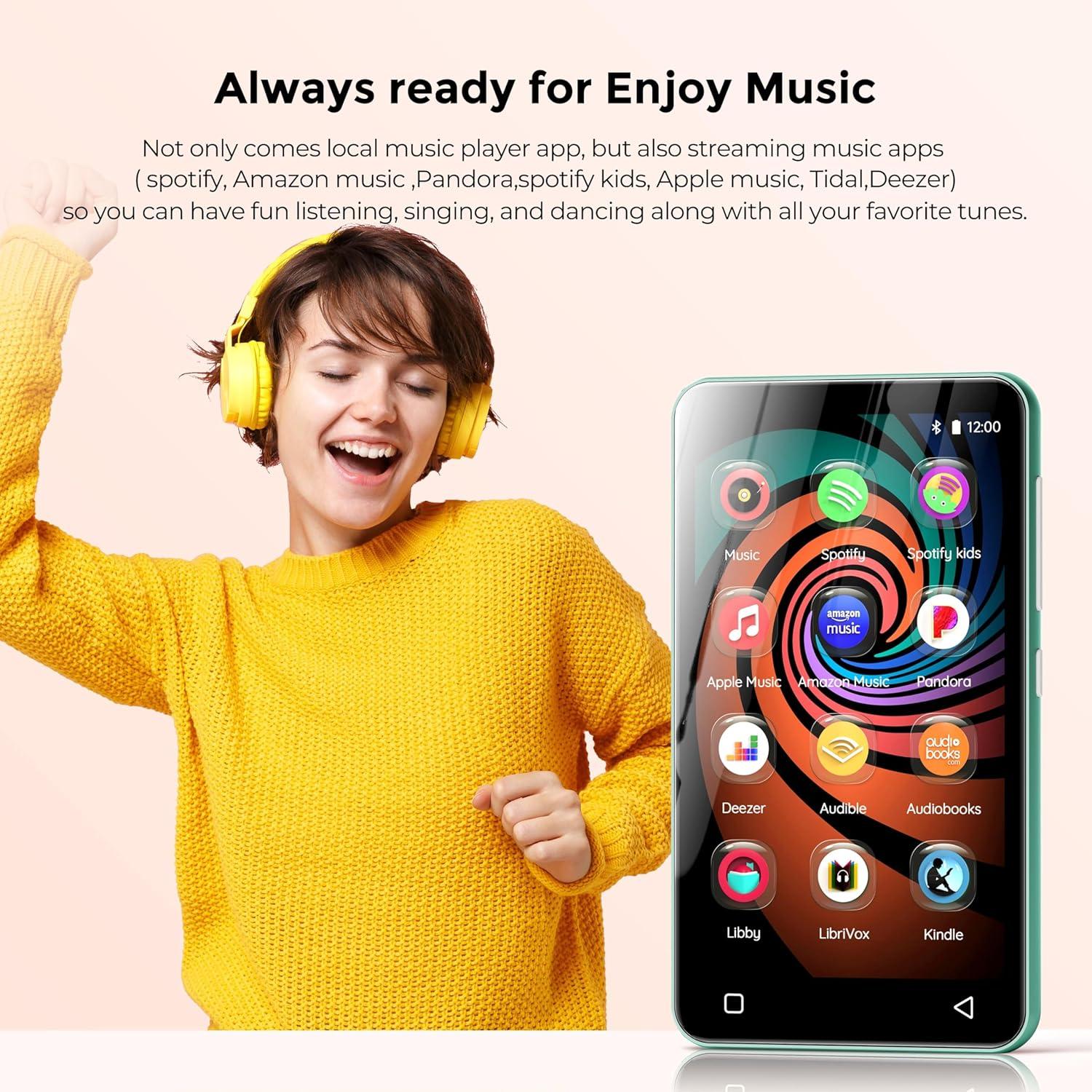 Reproductor MP3 INNIOASIS 160GB Bluetooth WiFi 4" para Niños