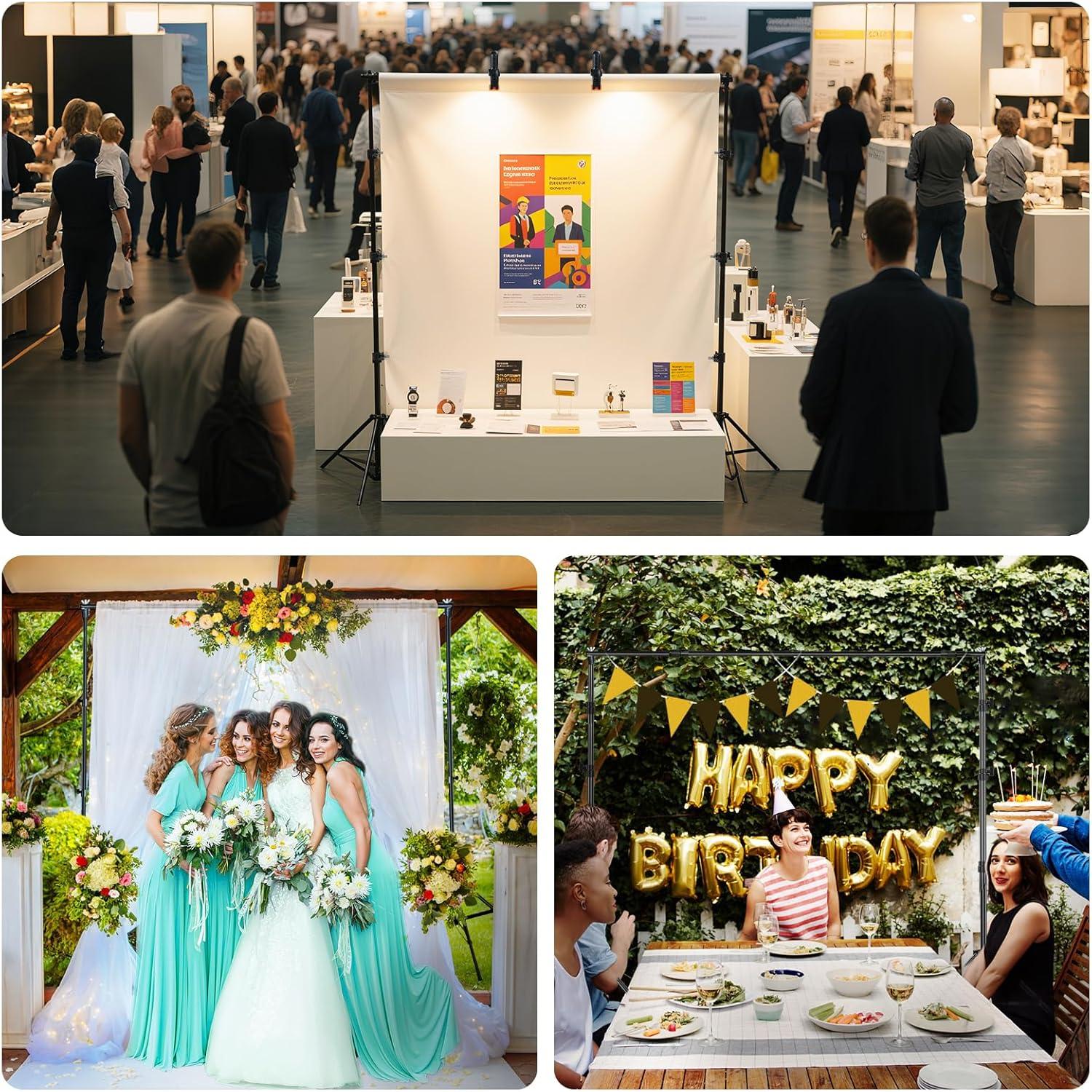 Soporte de Fondo Ajustable LOOWVY 2.6x3.0m para Fotografía