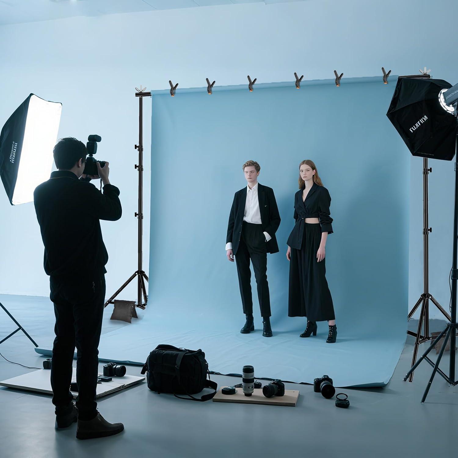 Soporte de Fondo Ajustable LOOWVY 2.6x3.0m para Fotografía