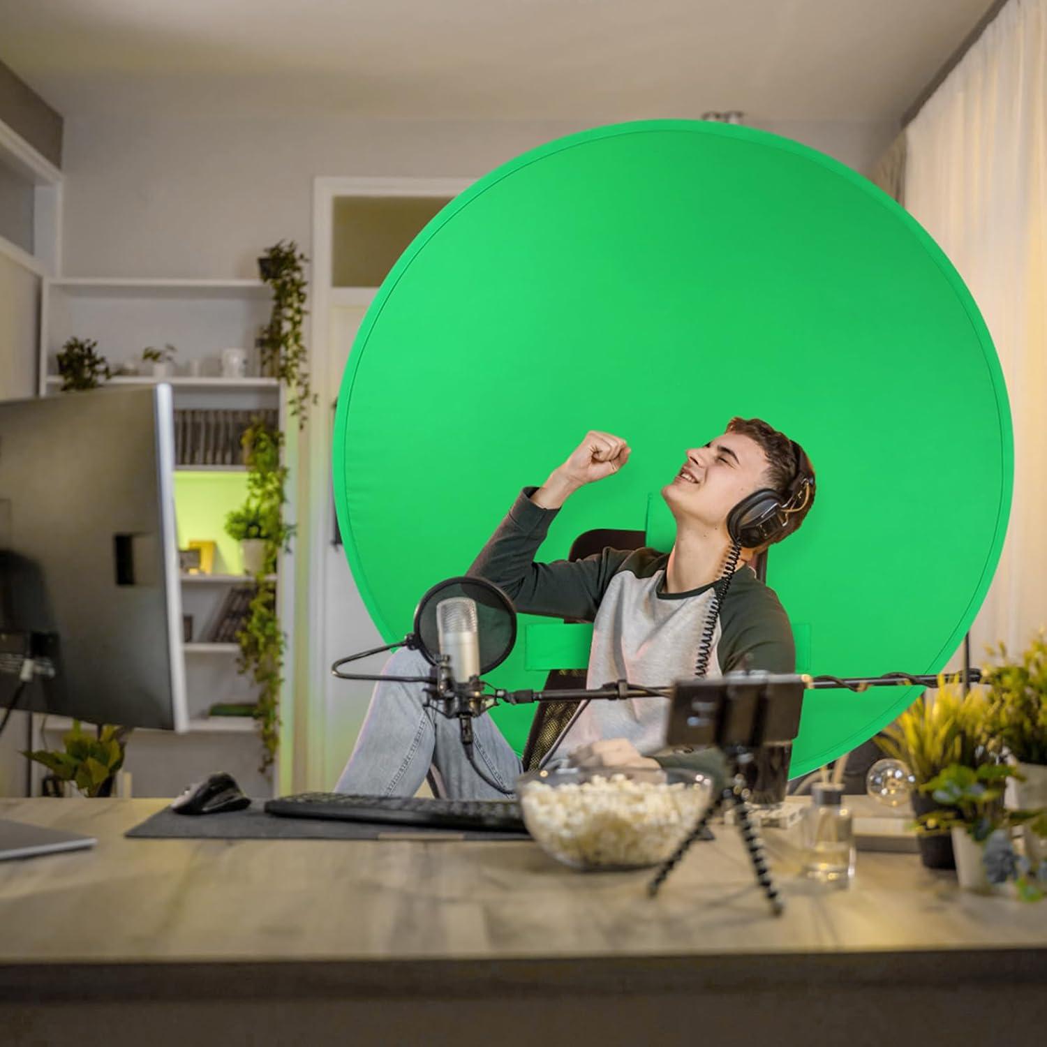 Fondo de Pantalla Verde y Azul Portátil Heorryn 150cm