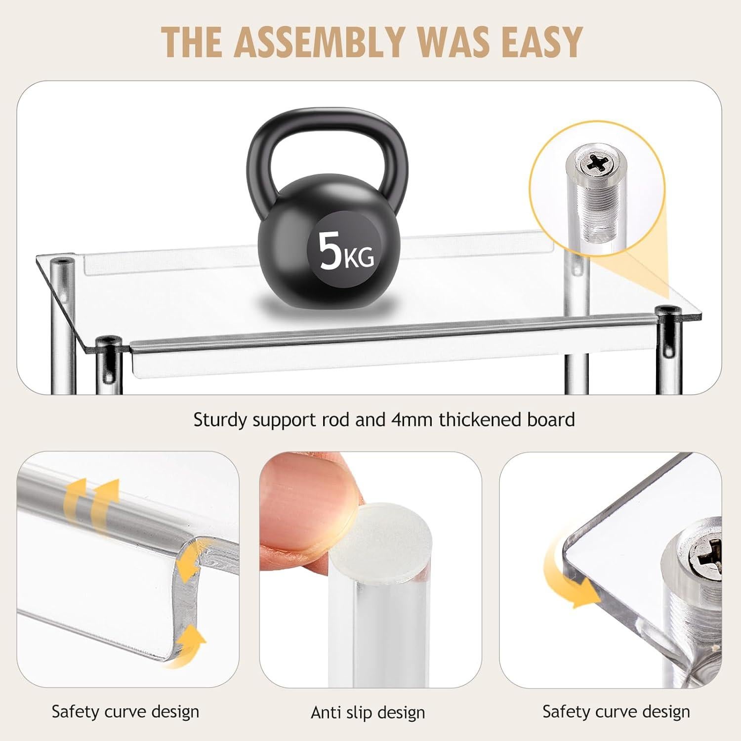 Organizador de Especias Nuoex Acrílico Transparente Juego de 2