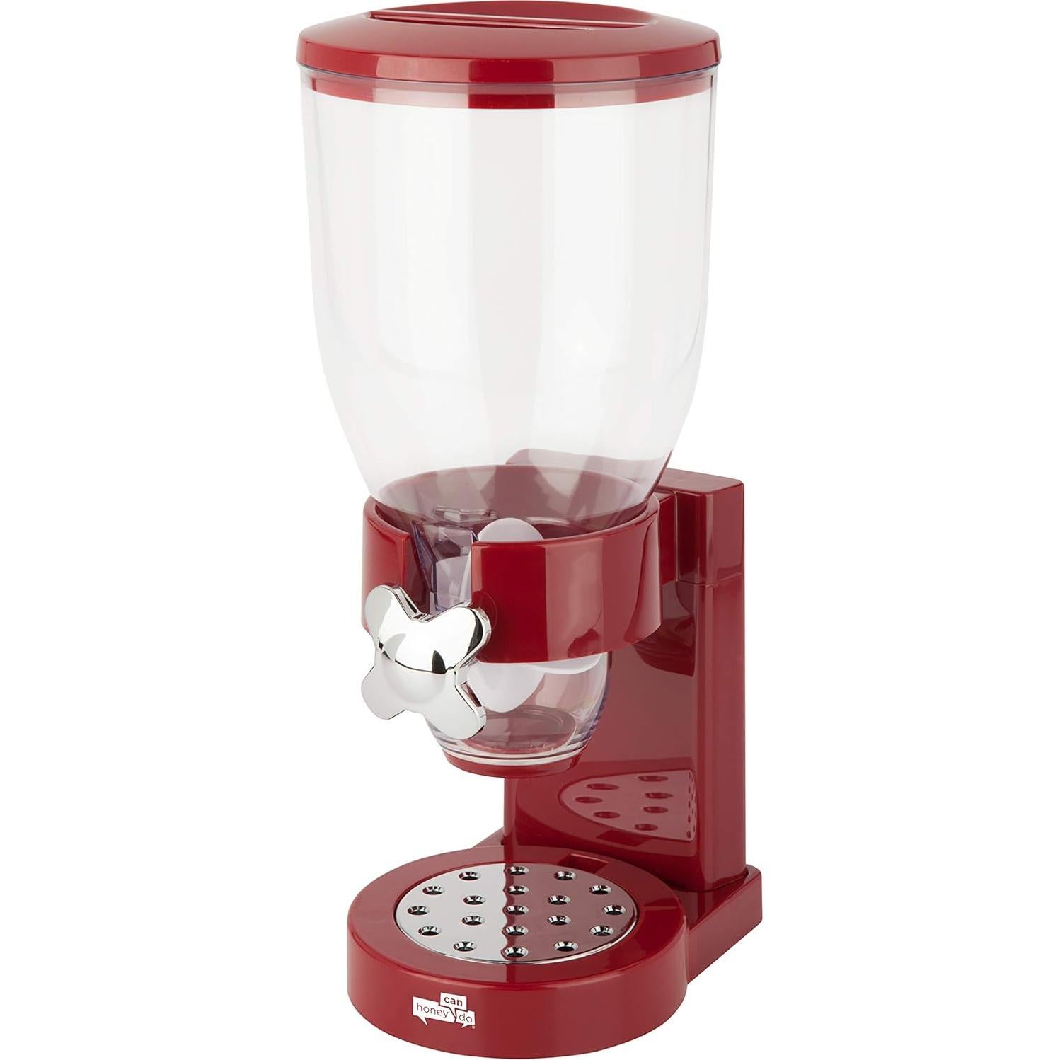 Dispensador de Alimentos Secos Zevro GAT103 Rojo/Cromo 495g