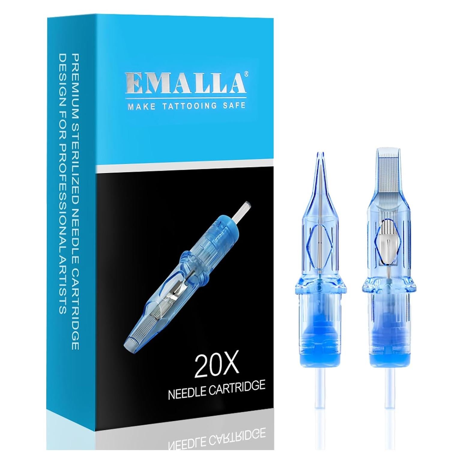 Agujas de Cartucho para Tatuaje EMALLA 20Pcs Mezcla ELIOT