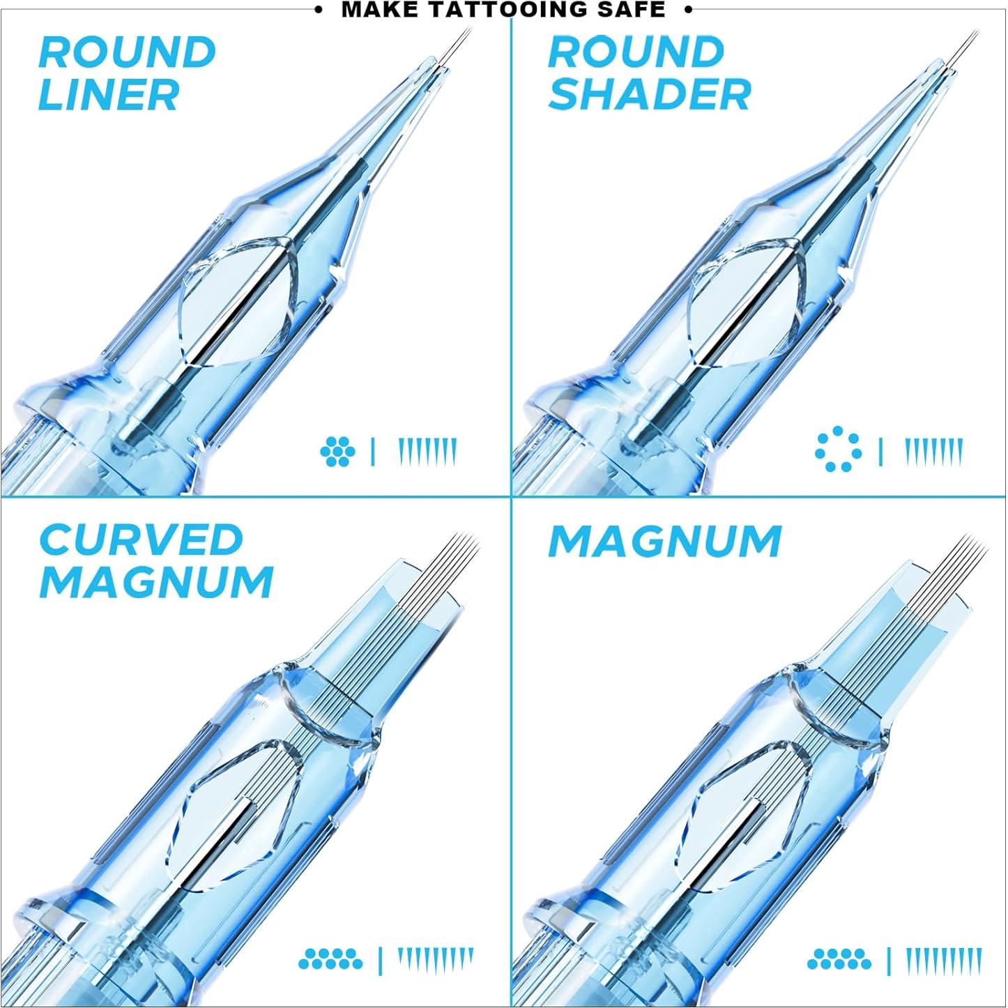Agujas de Cartucho para Tatuaje EMALLA 20Pcs Mezcla ELIOT