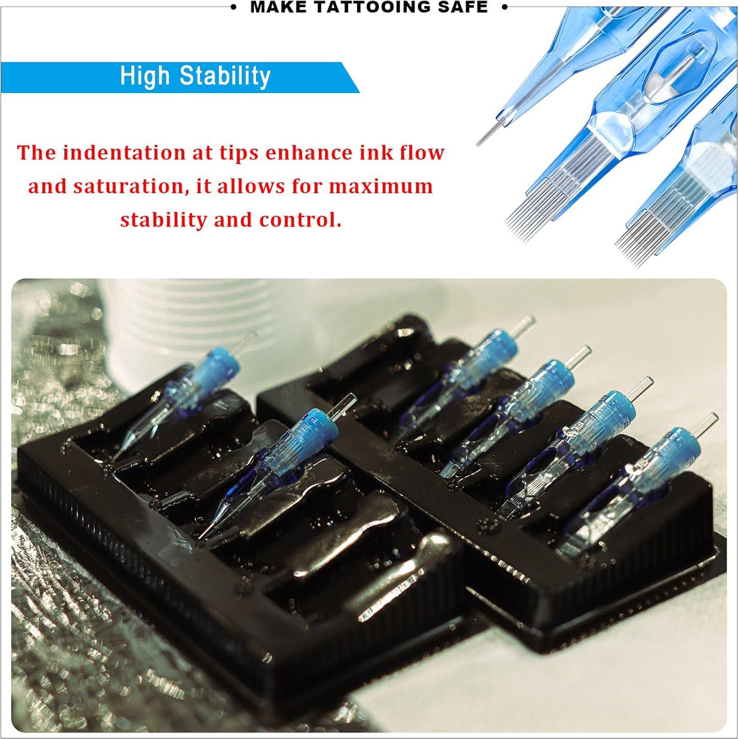 Agujas de Cartucho para Tatuaje EMALLA 20Pcs Mezcla ELIOT