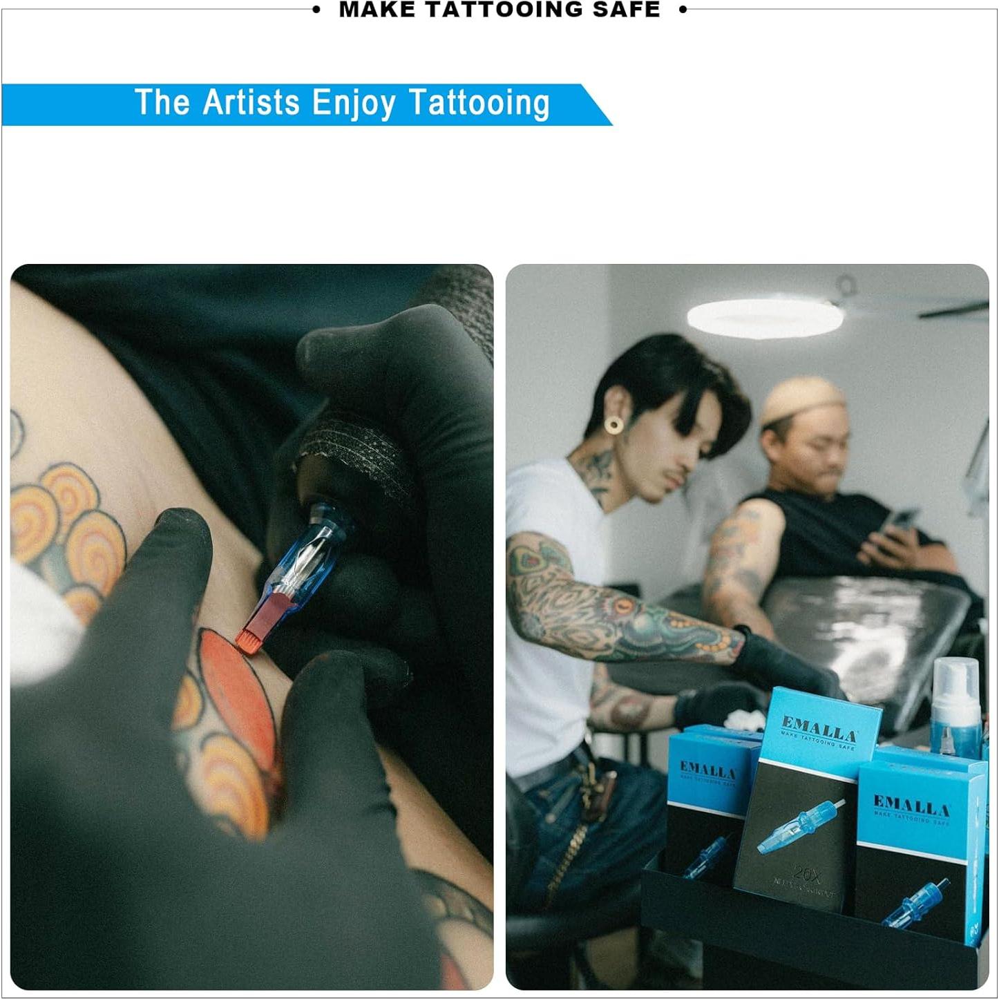 Agujas de Cartucho para Tatuaje EMALLA 20Pcs Mezcla ELIOT