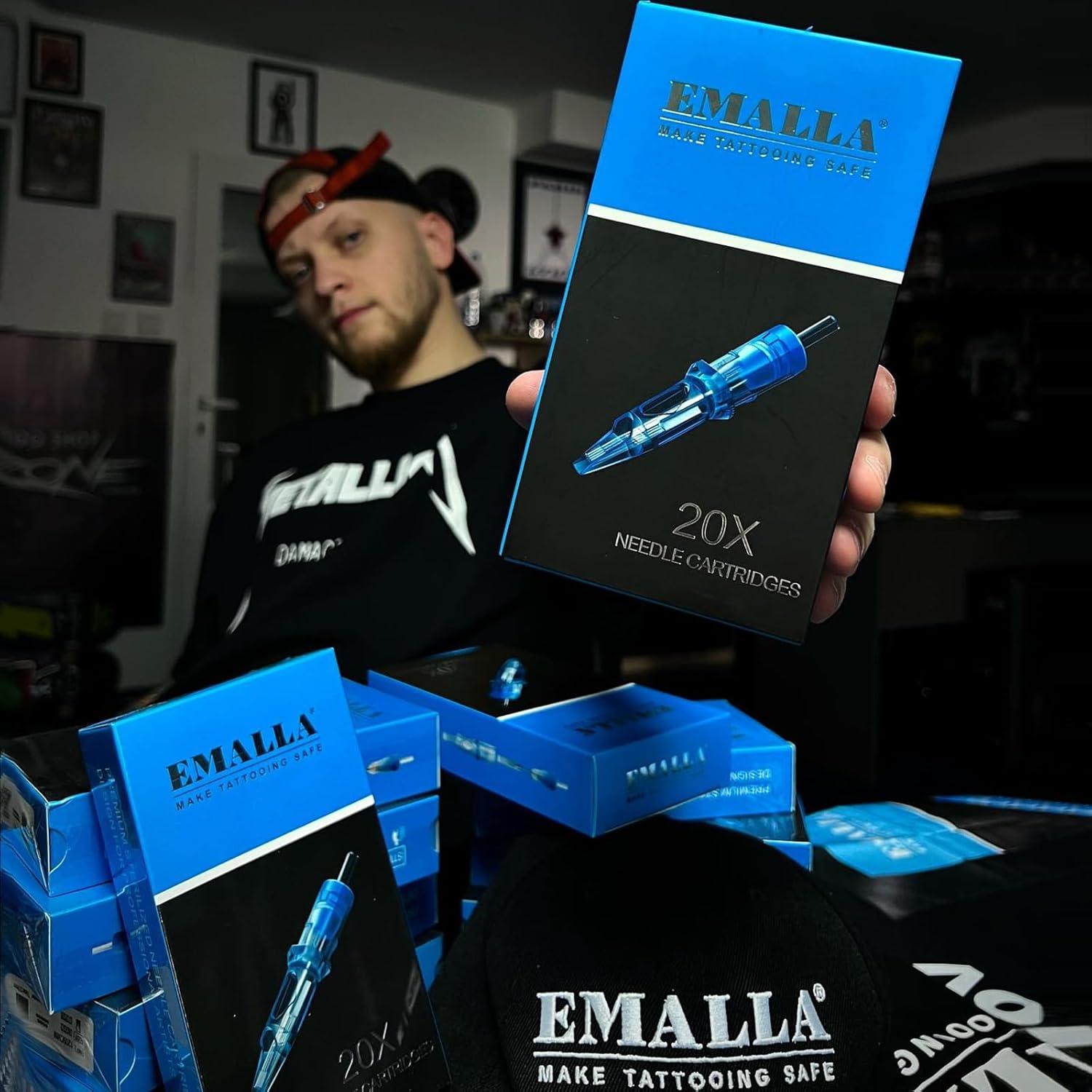 Agujas de Cartucho para Tatuaje EMALLA 20Pcs Mezcla ELIOT