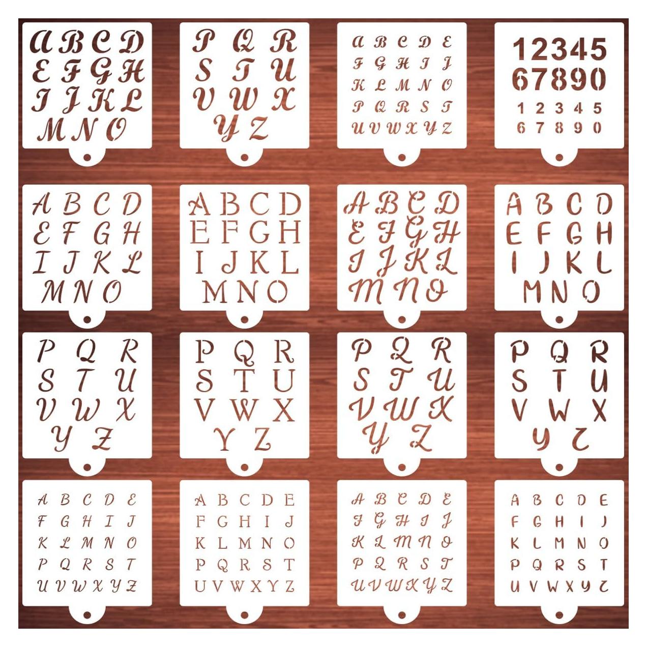 Plantillas Reutilizables de Letras y Números REOLAN 16x14 cm