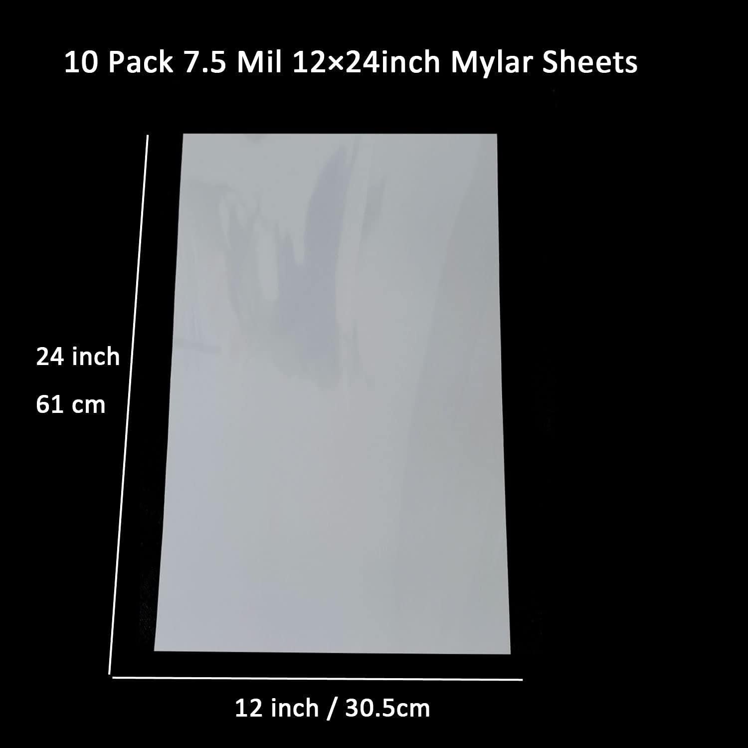 Paquete de 10 hojas de plantilla Mylar Qulinshine 61x30.5 cm