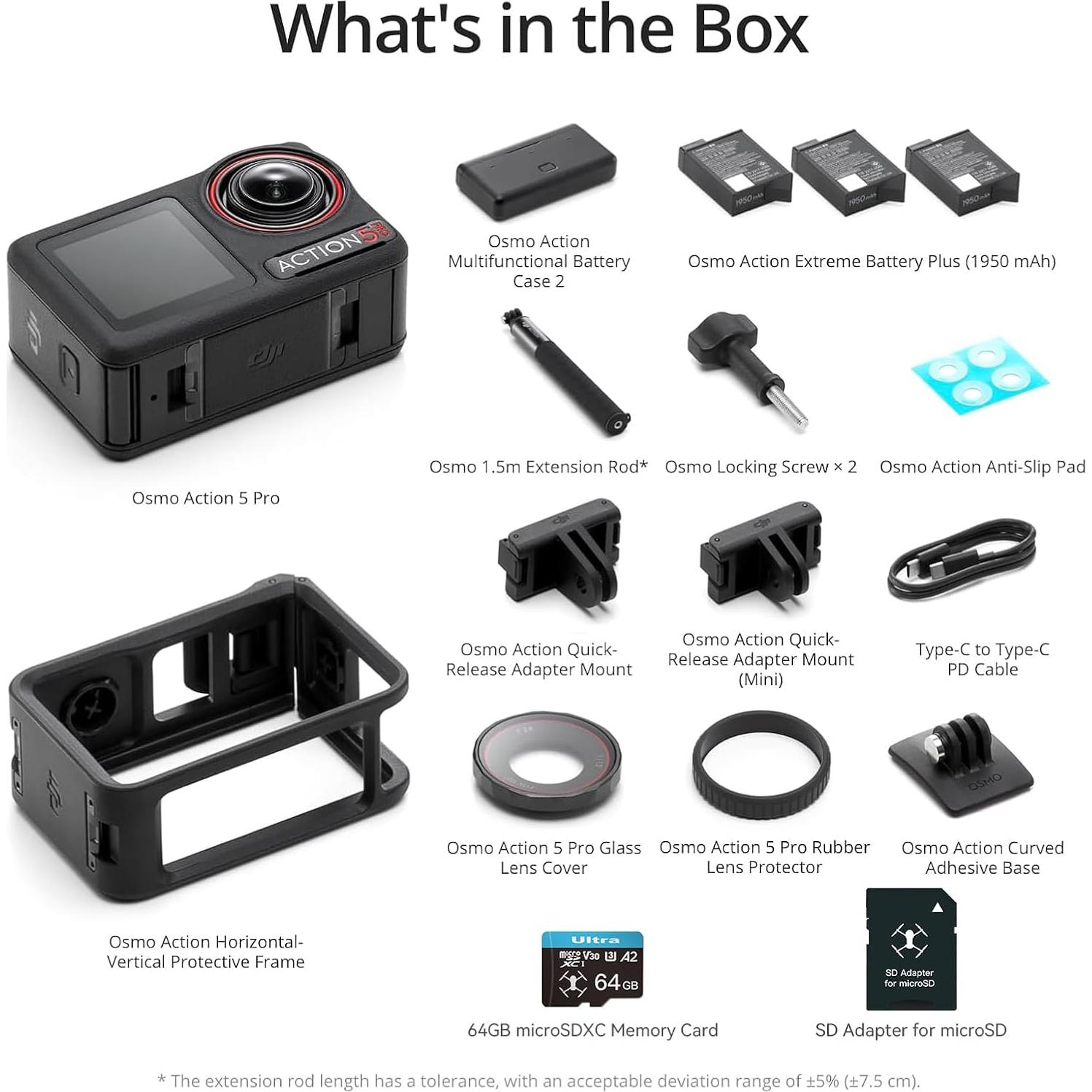 Cámara de Acción DJI Osmo Action 5 Pro Combo Aventura 4K