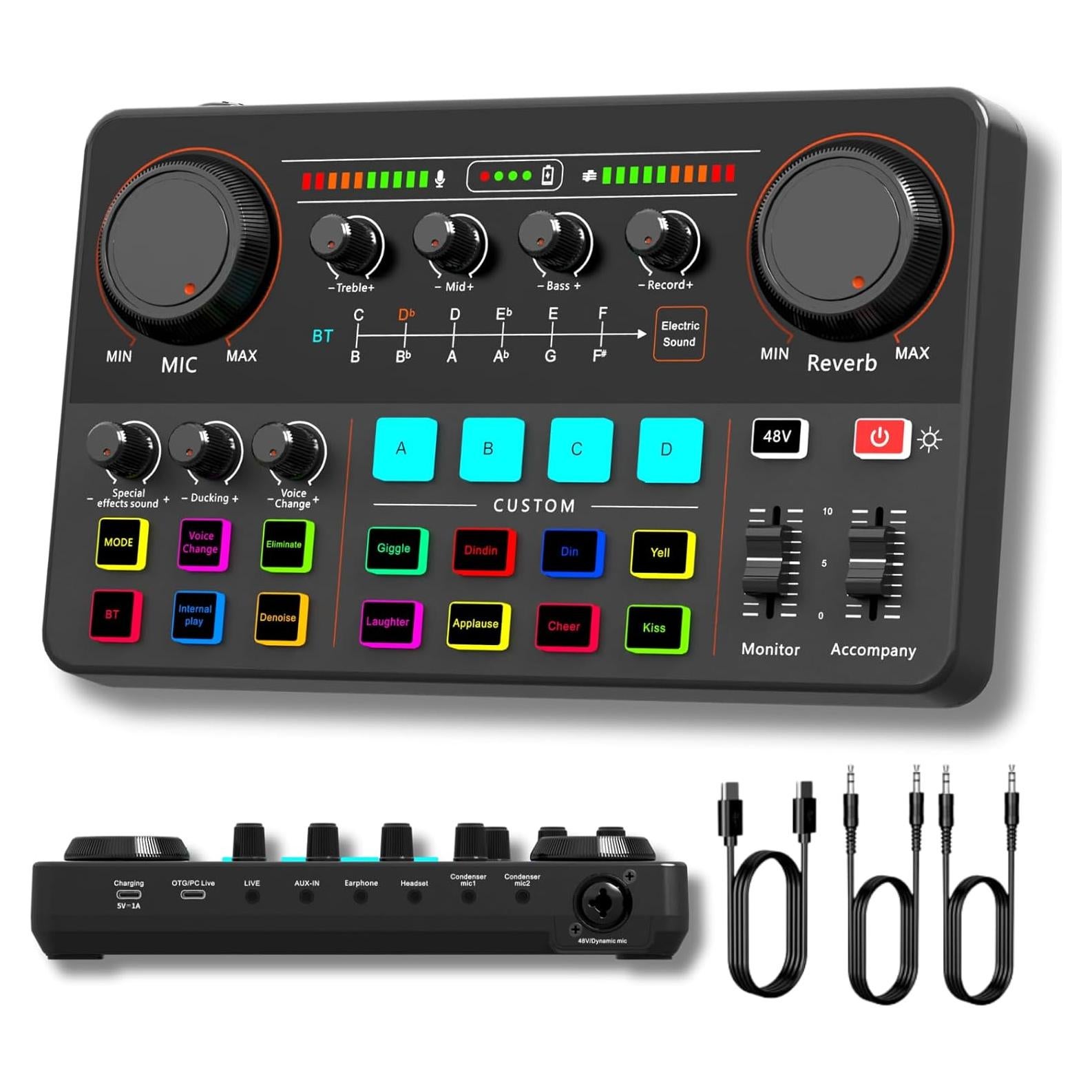 Mezclador de Audio HOSONGIN P300 - Interfaz USB con Efectos