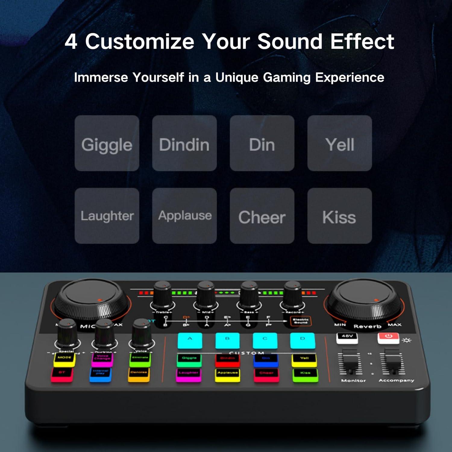 Mezclador de Audio HOSONGIN P300 - Interfaz USB con Efectos