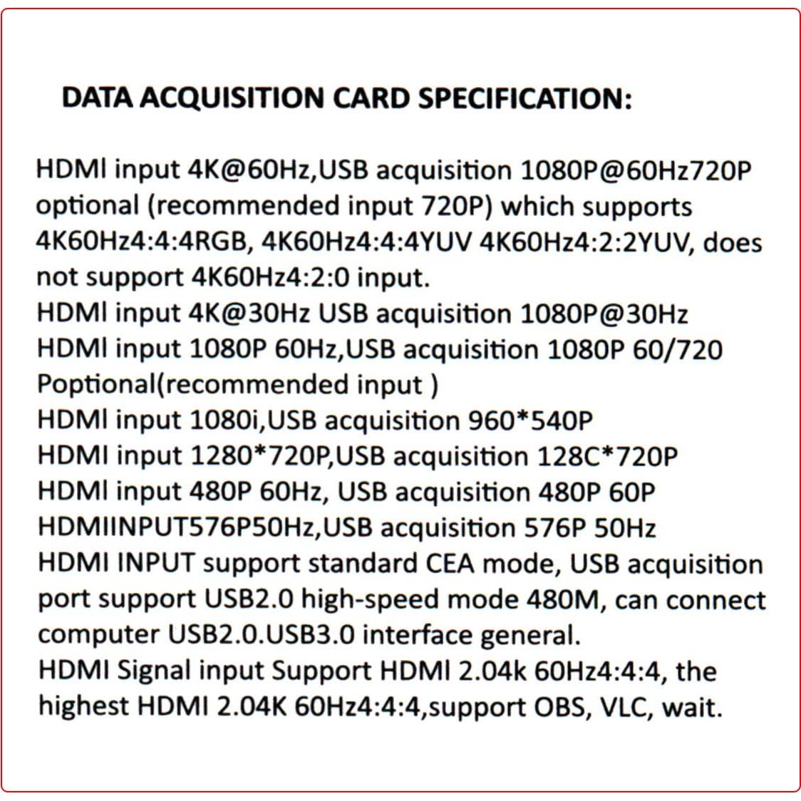 Tarjeta de Captura HDMI 4K 60fps Cablecc con Audio USB
