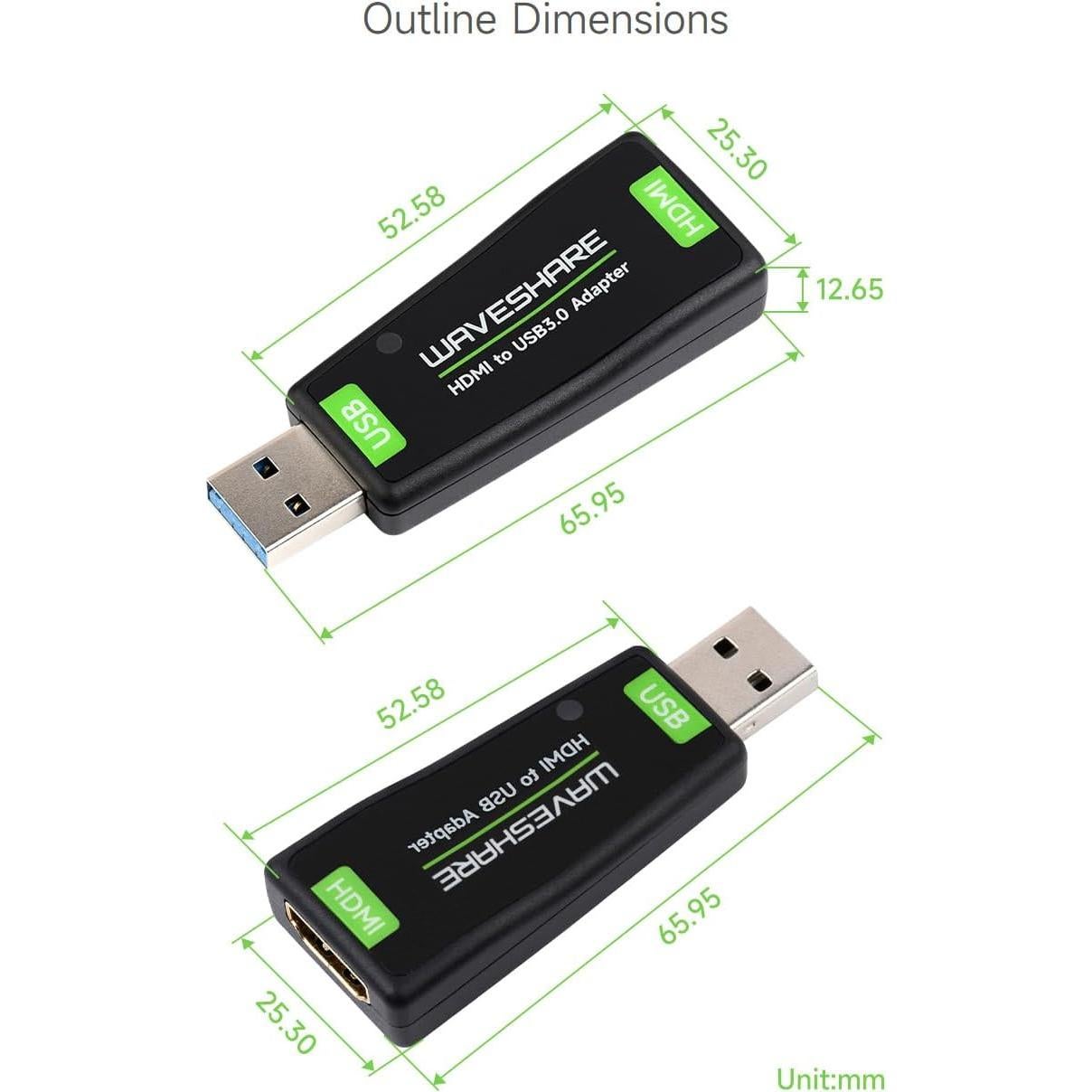 Captura de Video HDMI a USB Waveshare 4K 1080P para Streaming