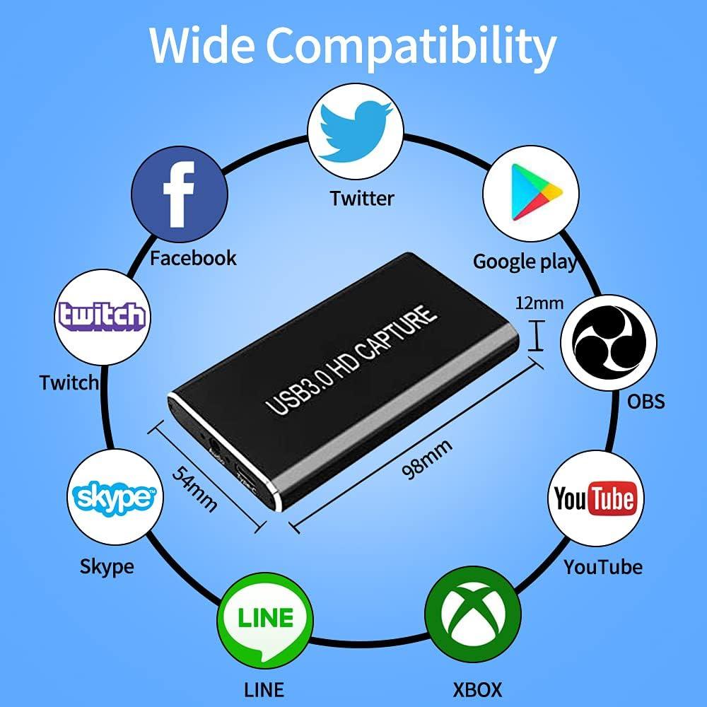 Tarjeta de Captura de Video HDMI VSVABEFV 1080P Plug and Play