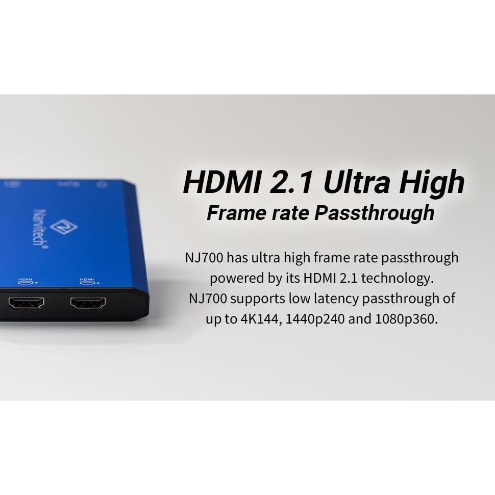 Tarjeta de Captura HDMI NARVITECH NJ700 4K144 Passthrough HDR