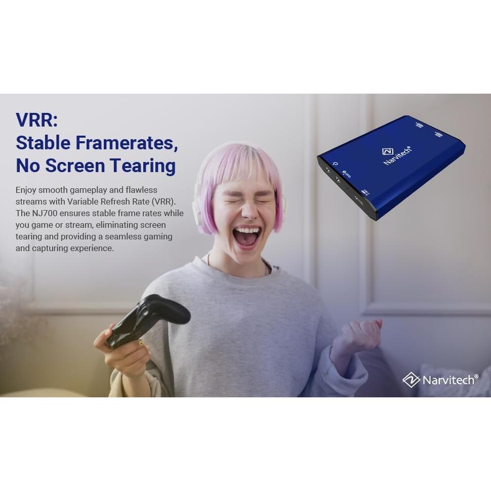 Tarjeta de Captura HDMI NARVITECH NJ700 4K144 Passthrough HDR