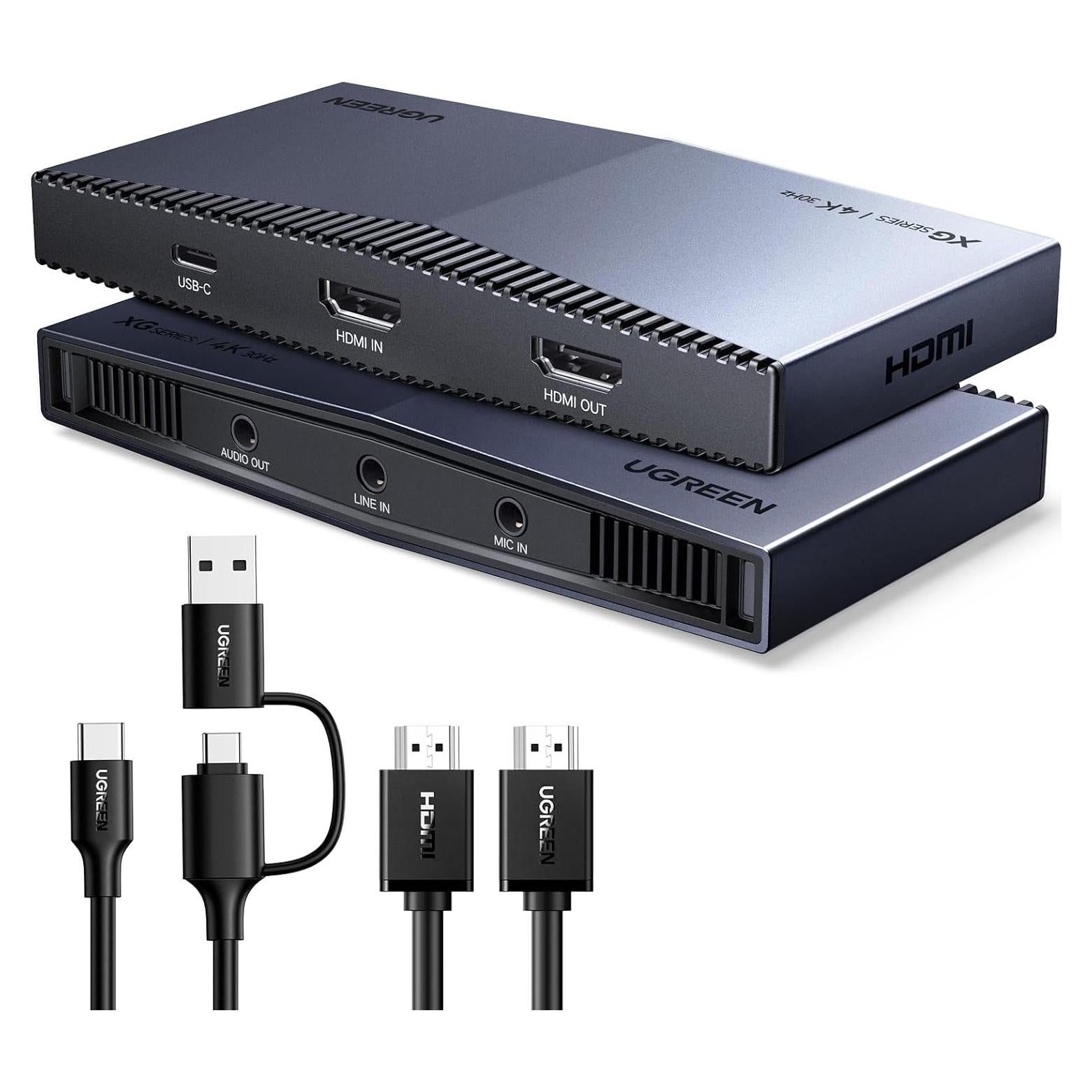 Tarjeta de Captura UGREEN 4K@30Hz HDMI USB 3.2 con FPGA