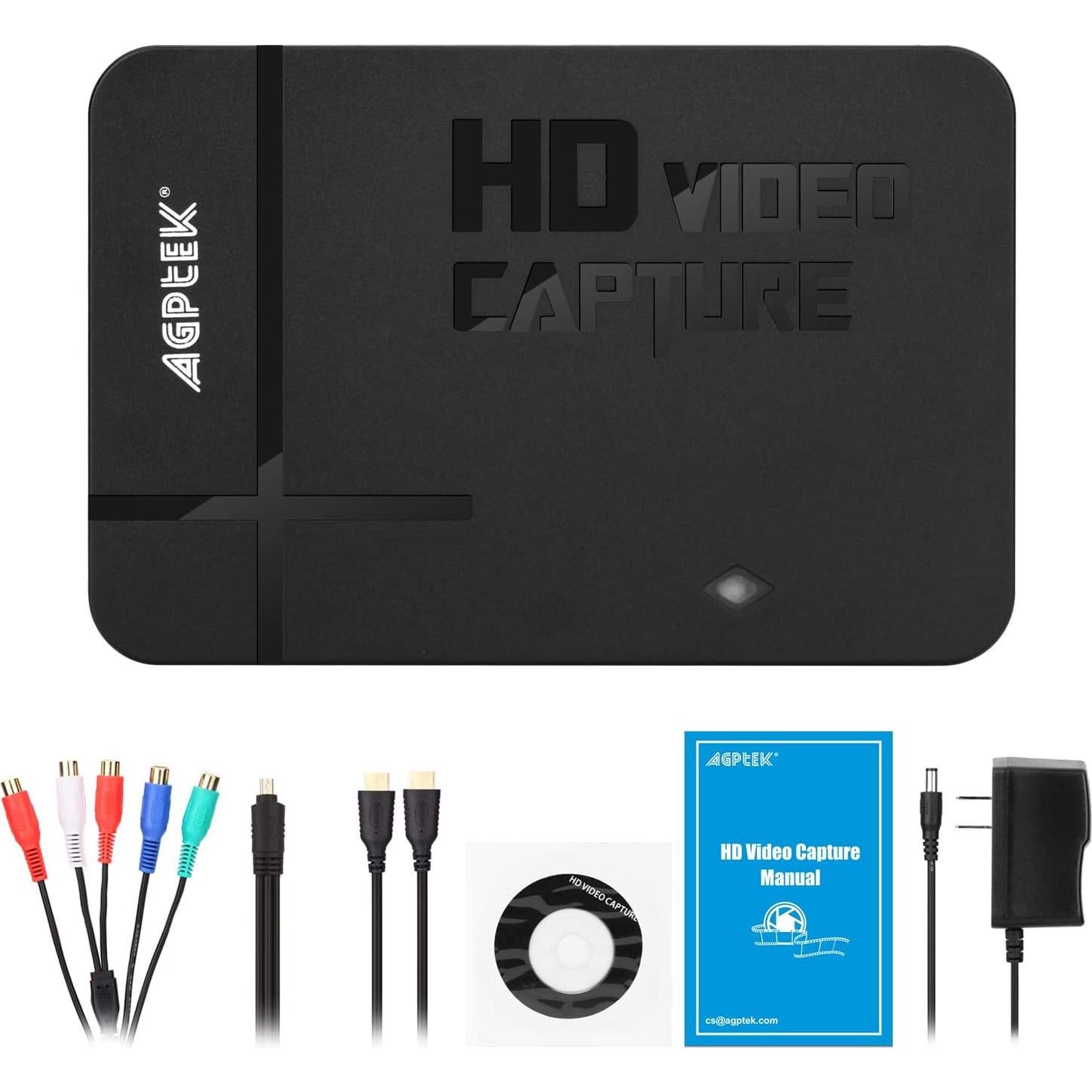 Grabador de Video HDMI AGPTEK VG0020-NCFBA 1080P con Mic-in