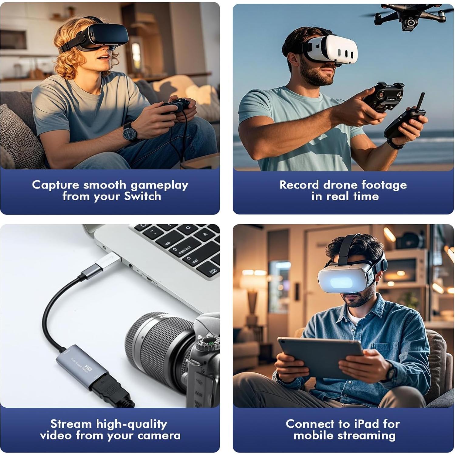 Tarjeta de Captura de Video HDMI Guermok 1080P 60FPS 4K 2m