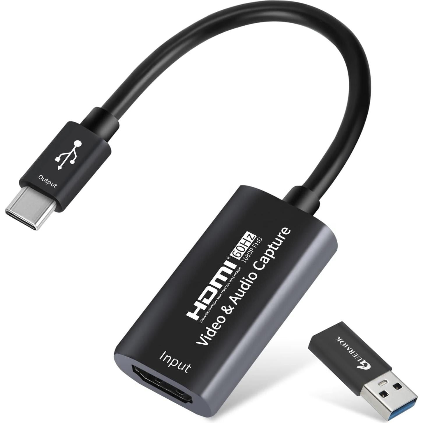 Tarjeta de Captura de Video Guermok 4K HDMI a USB C - Paquete de 2