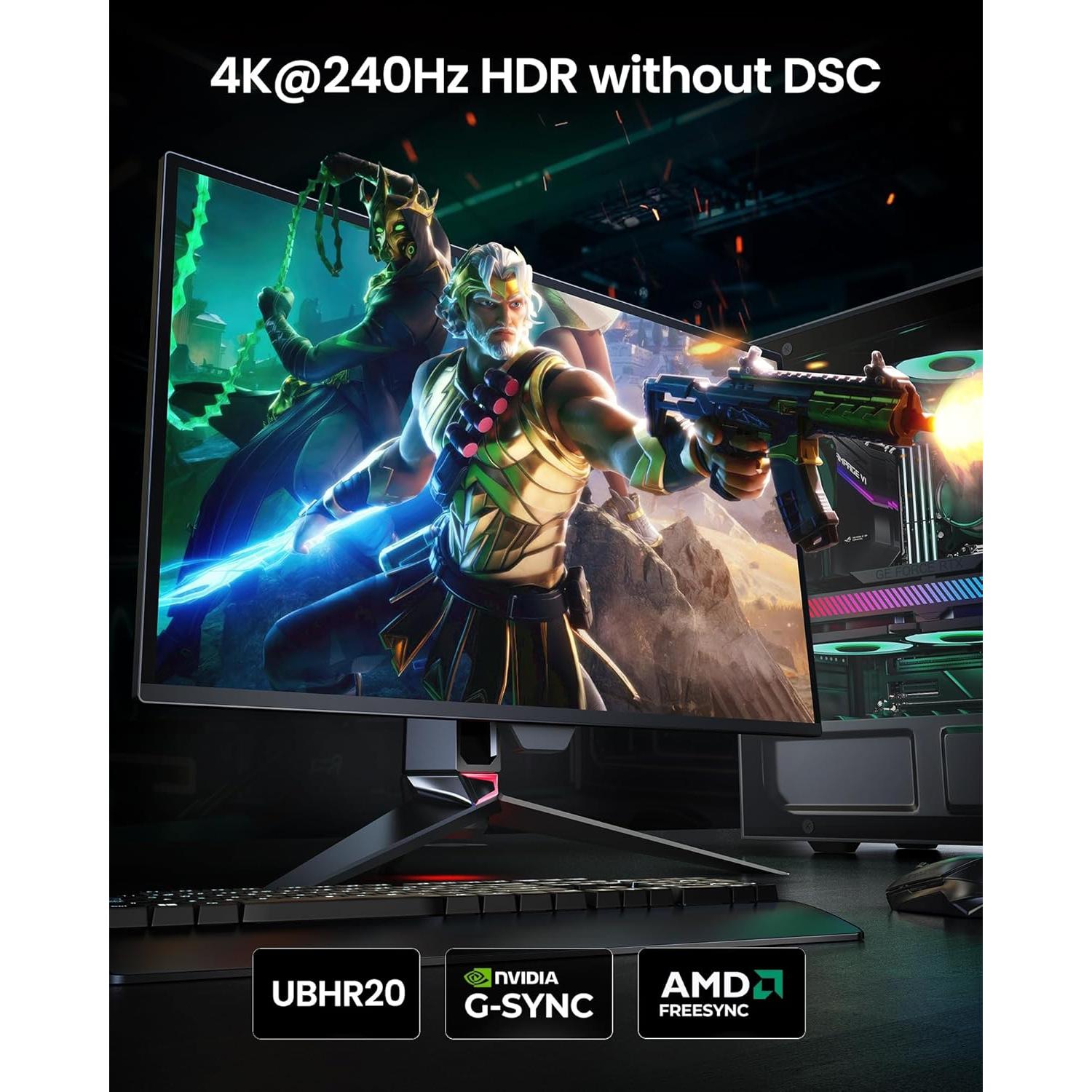 Cable DisplayPort 2.1 Silkland 2M 80Gbps Certificado VESA