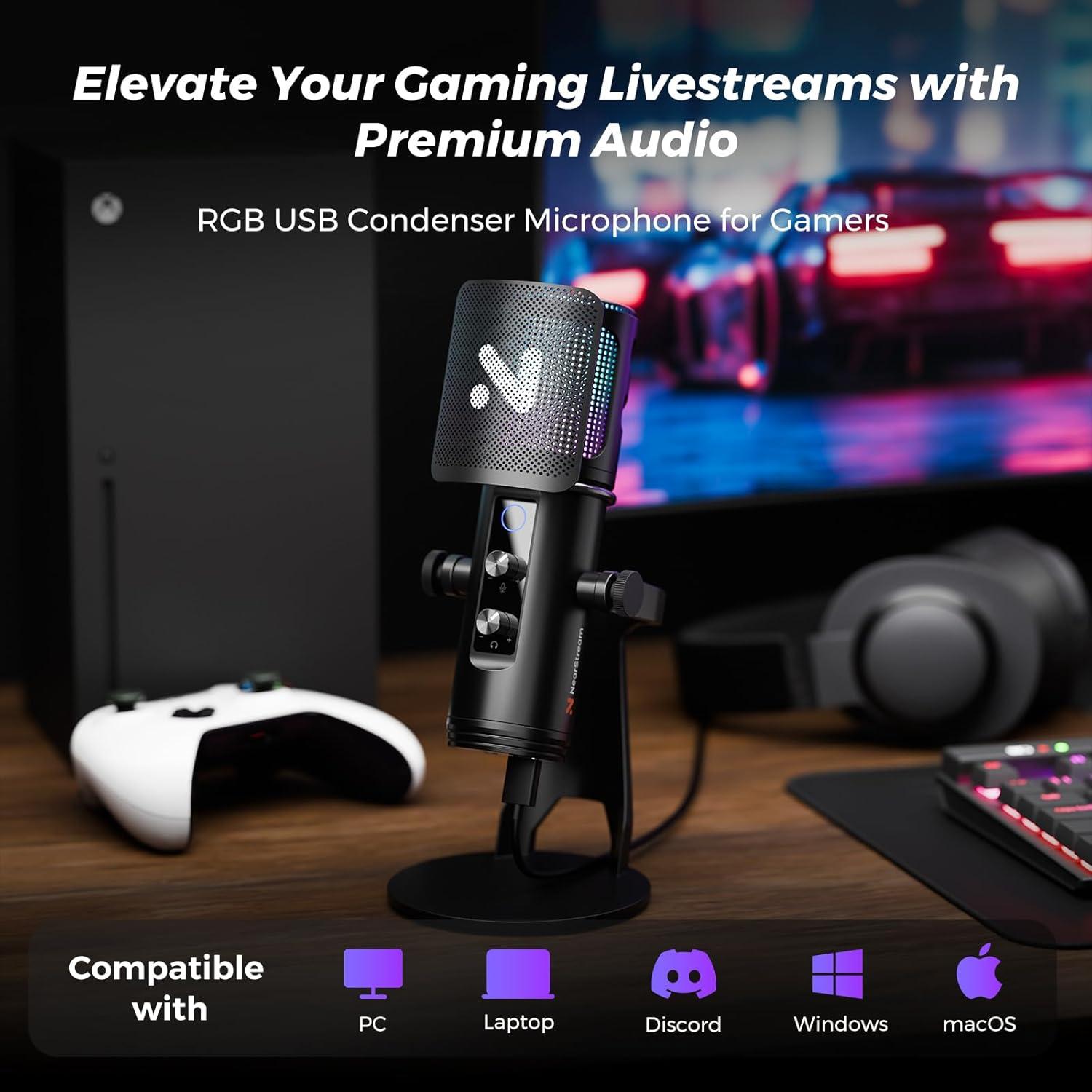 Kit de Streaming NearStream: Captura 1080p, Micrófono RGB, Webcam 4K