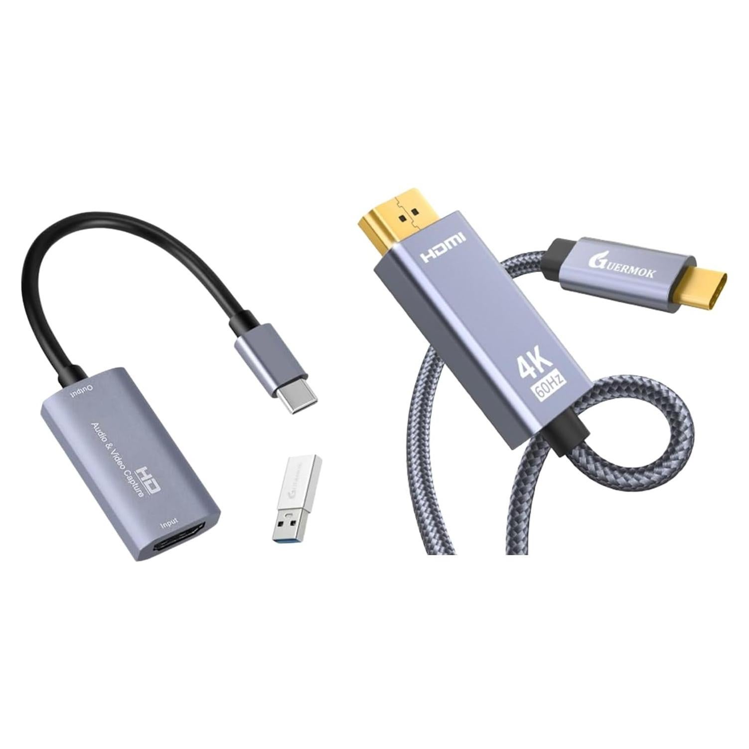 Tarjeta de Captura de Video Guermok USB 3.0 4K 60FPS - Paquete de 2