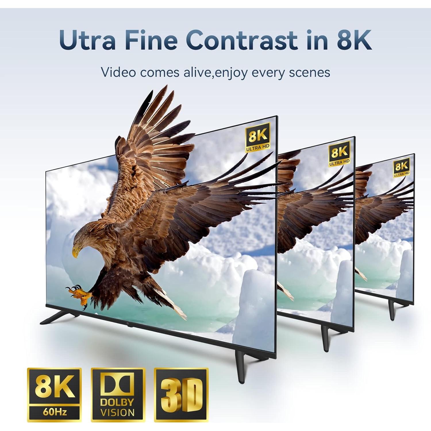 Divisor HDMI 1 en 2 Salidas 4K 120Hz Daoistek