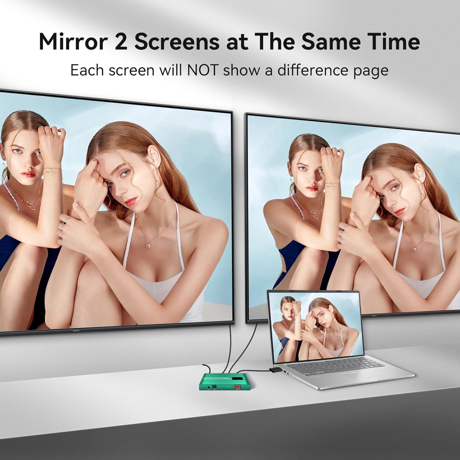 Divisor HDMI 1 en 2 Salidas 4K 120Hz Daoistek