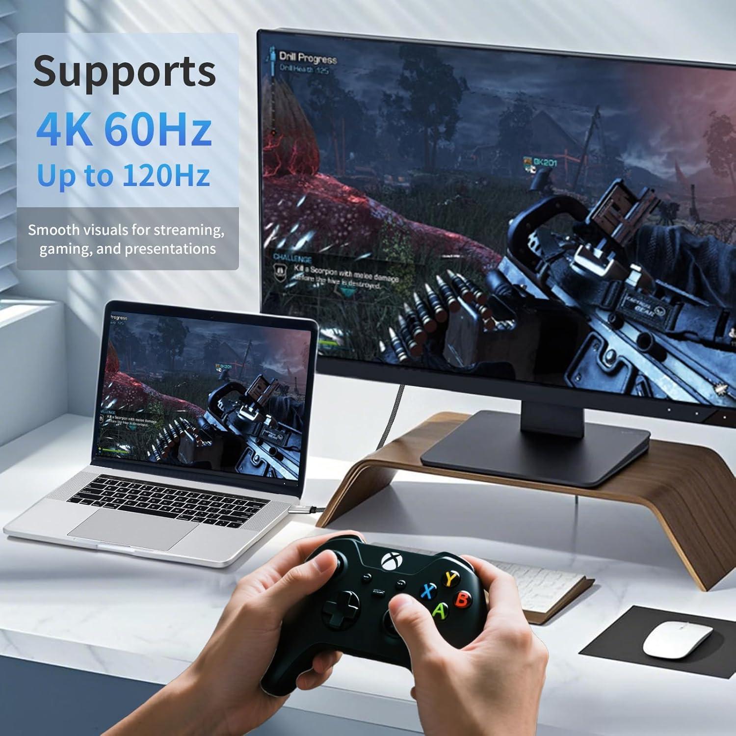 Cable USB-C a HDMI 4K 2m Guermok - Compatible con Laptops