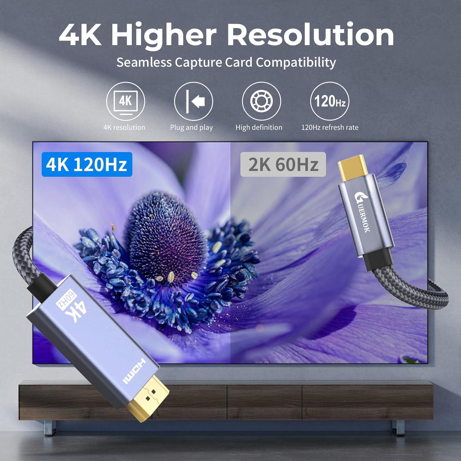 Cable USB-C a HDMI 4K 2m Guermok - Compatible con Laptops