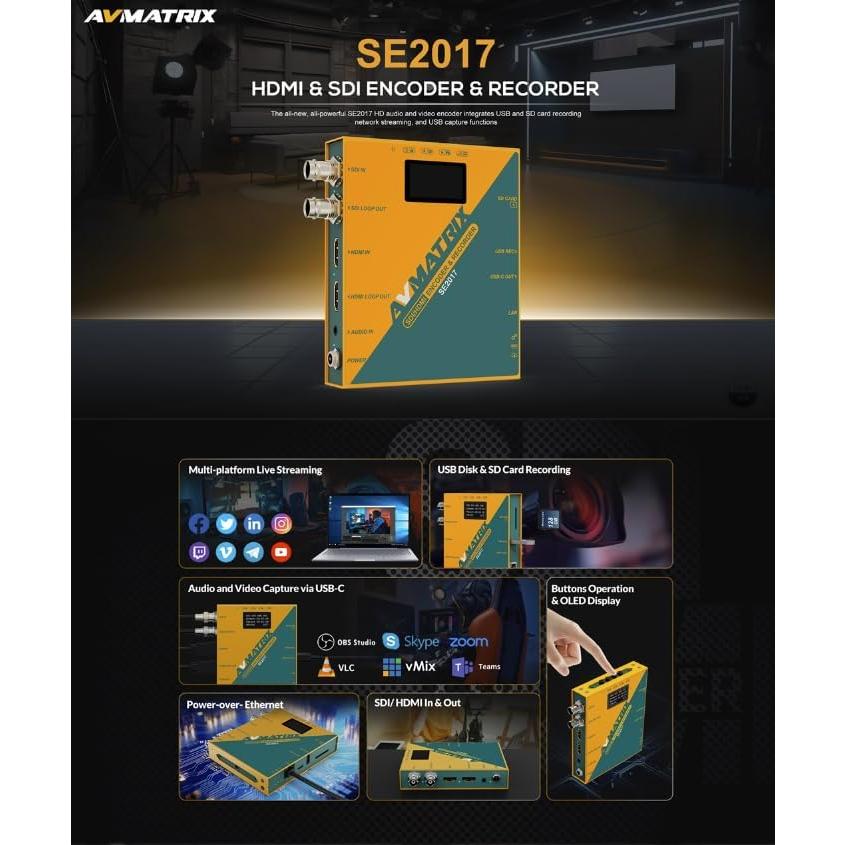 Codificador Grabador Streaming LILLIPUT SE2017 1080p HDMI SDI