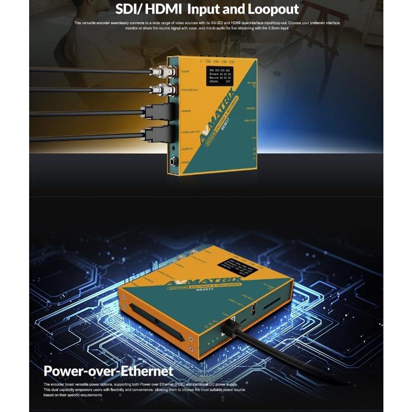 Codificador Grabador Streaming LILLIPUT SE2017 1080p HDMI SDI