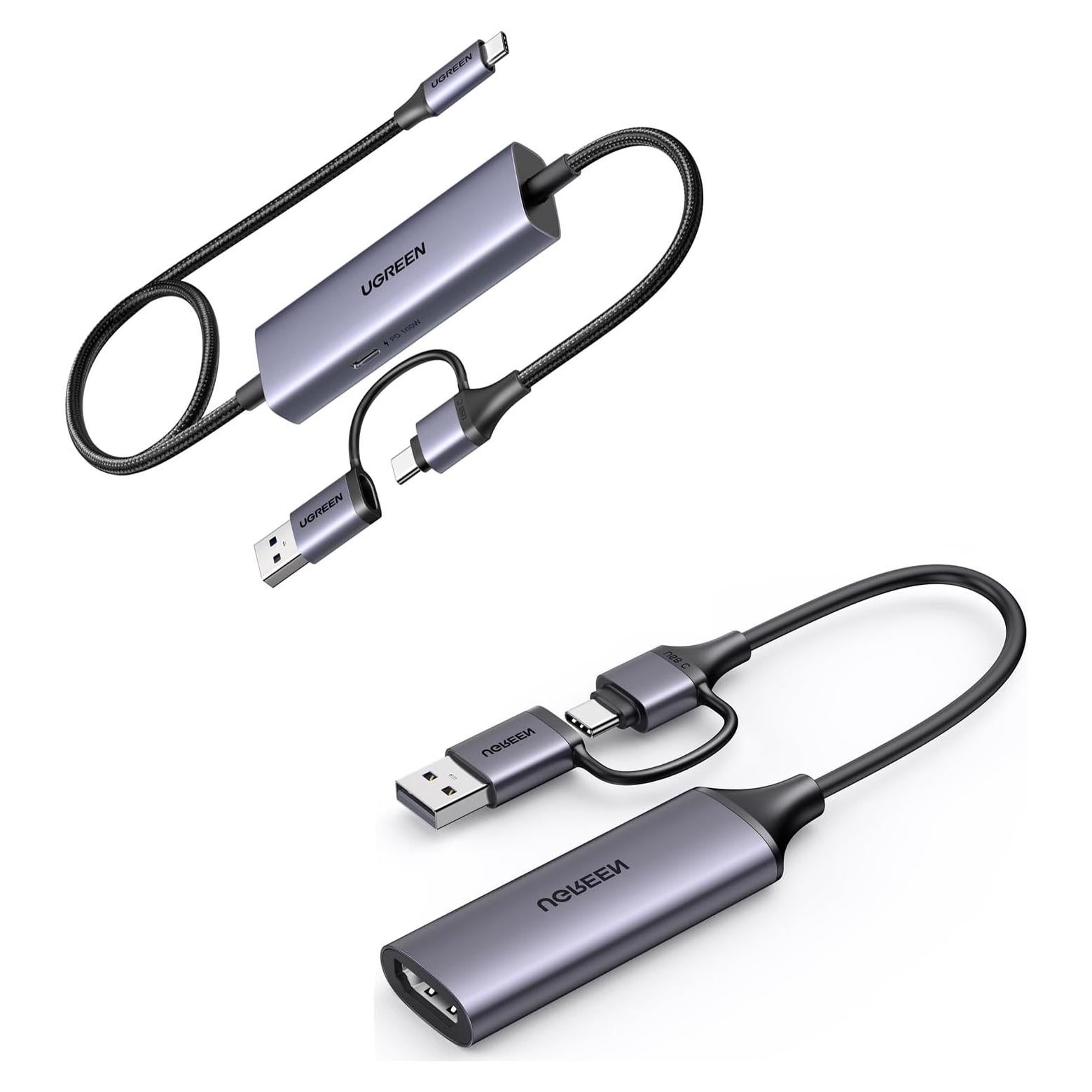 Tarjeta de Captura UGREEN 2K 30Hz USB-C a USB-A/C HDMI
