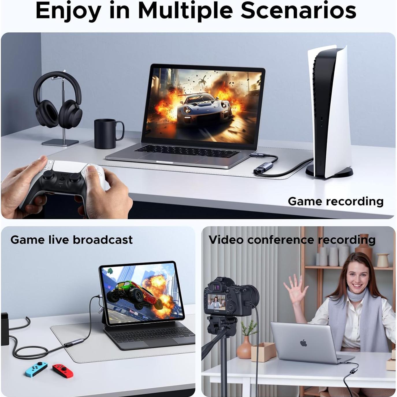 Tarjeta de Captura UGREEN HDMI a USB 3.0 1080P 60FPS