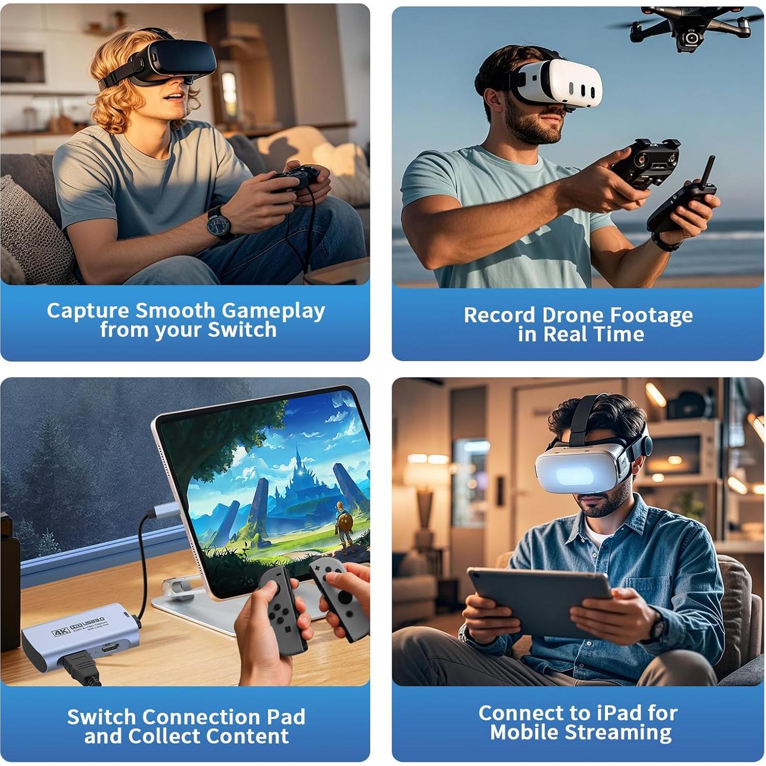 Tarjeta de Captura HDMI Guermok 4K 60FPS USB 3.0 con Audio