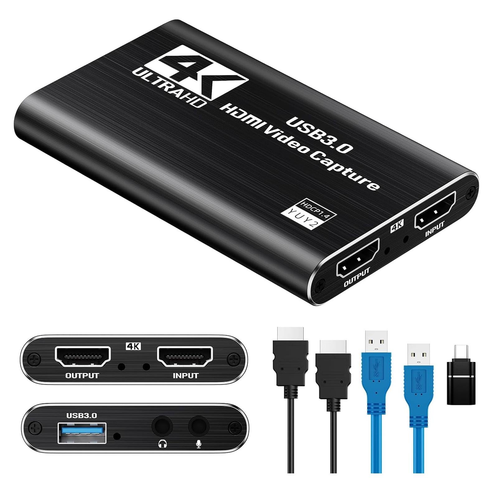 Tarjeta de Captura HDMI Papeaso 1080P 60FPS USB 3.0