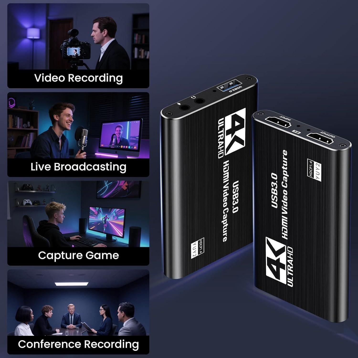 Tarjeta de Captura HDMI Papeaso 1080P 60FPS USB 3.0