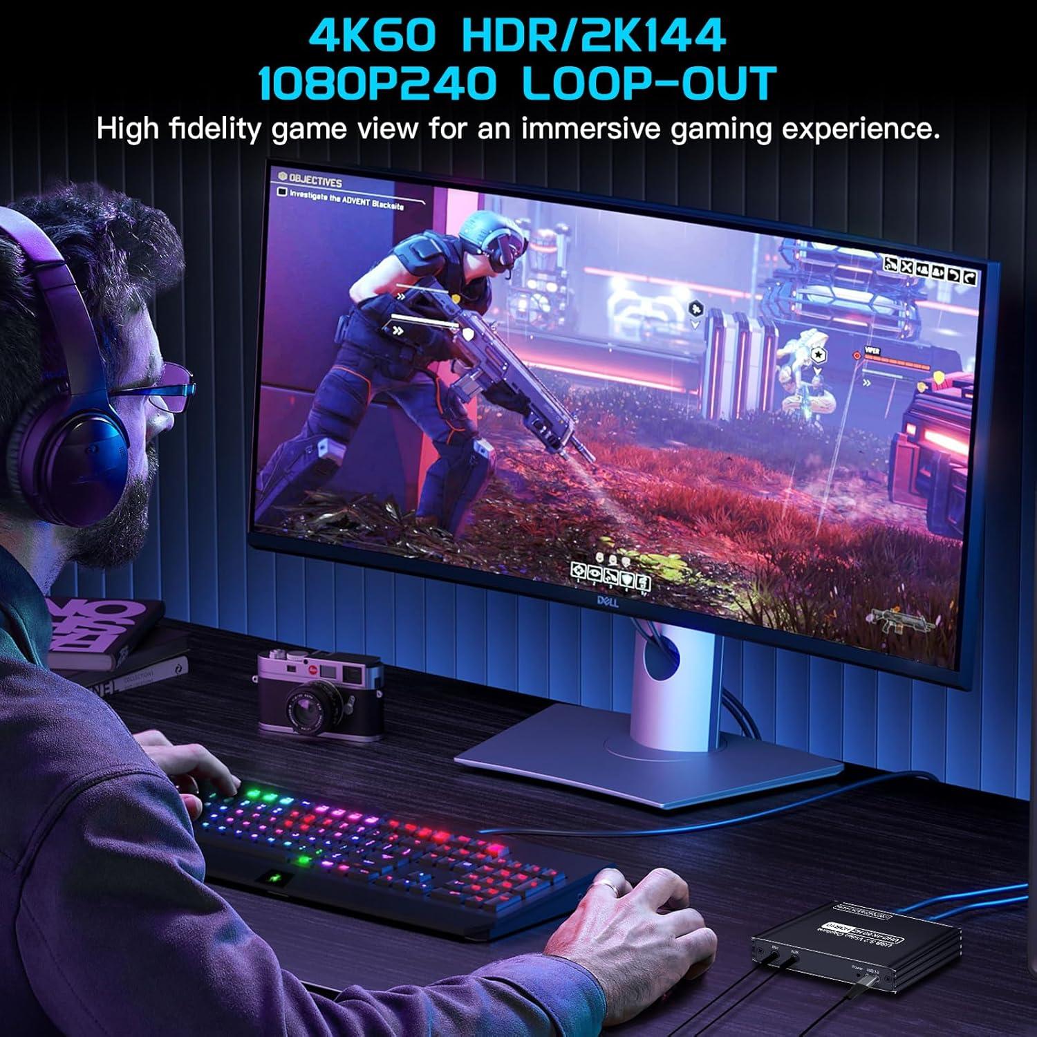 Tarjeta de Captura de Video HDMI SVWSUN YVC32 4K 60Hz USB 3.2