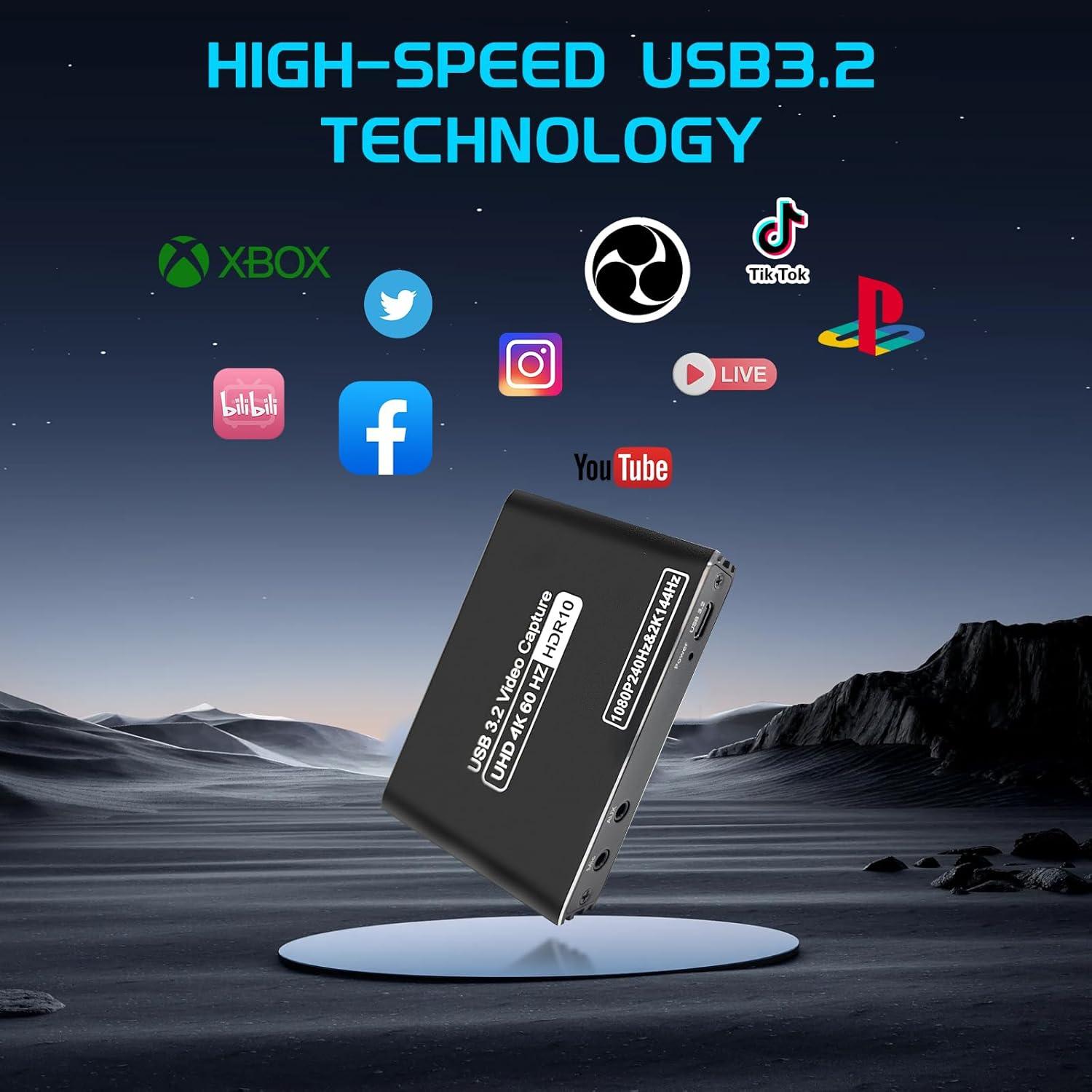 Tarjeta de Captura de Video HDMI SVWSUN YVC32 4K 60Hz USB 3.2