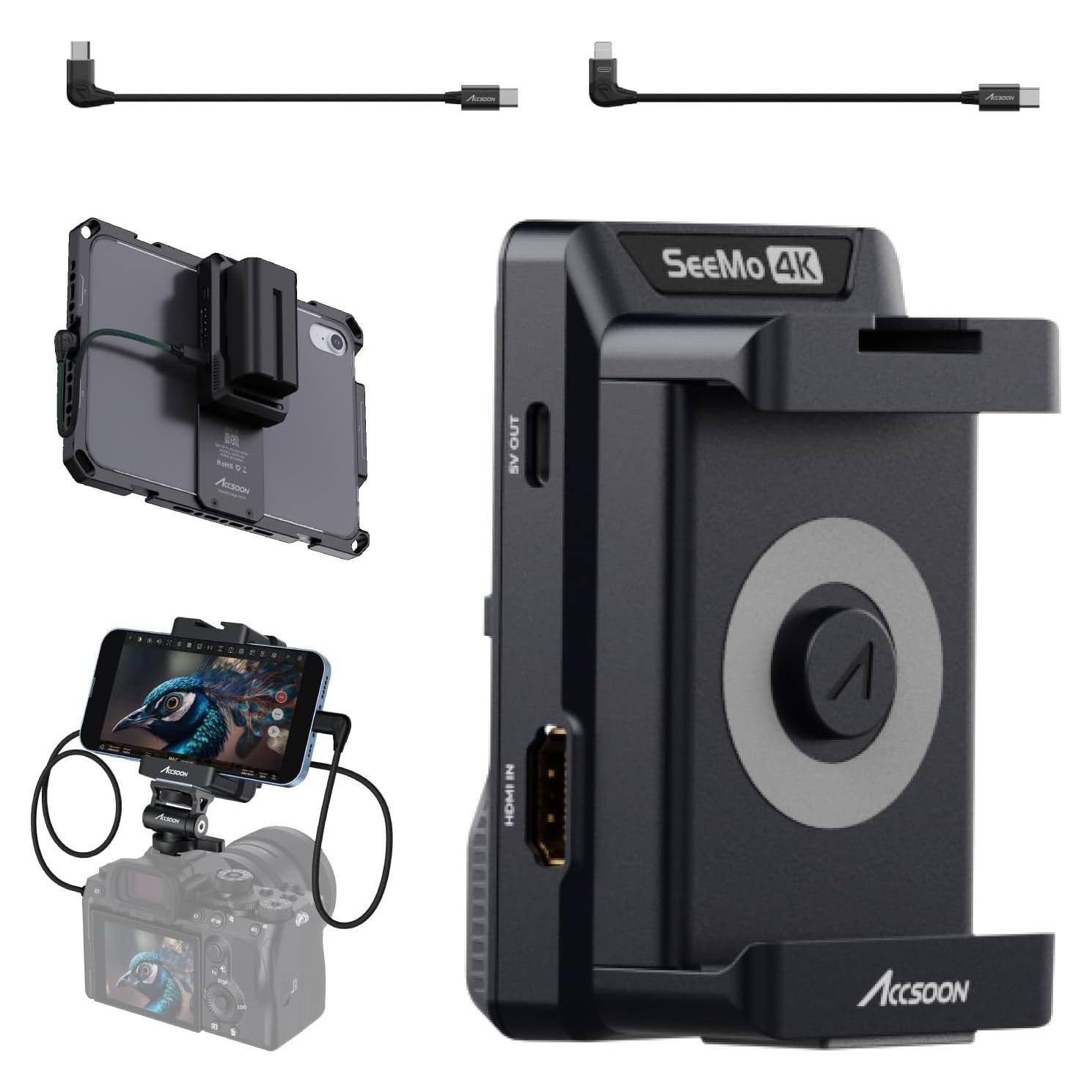 Adaptador HDMI Accsoon SeeMo 4K para iPhone y iPad