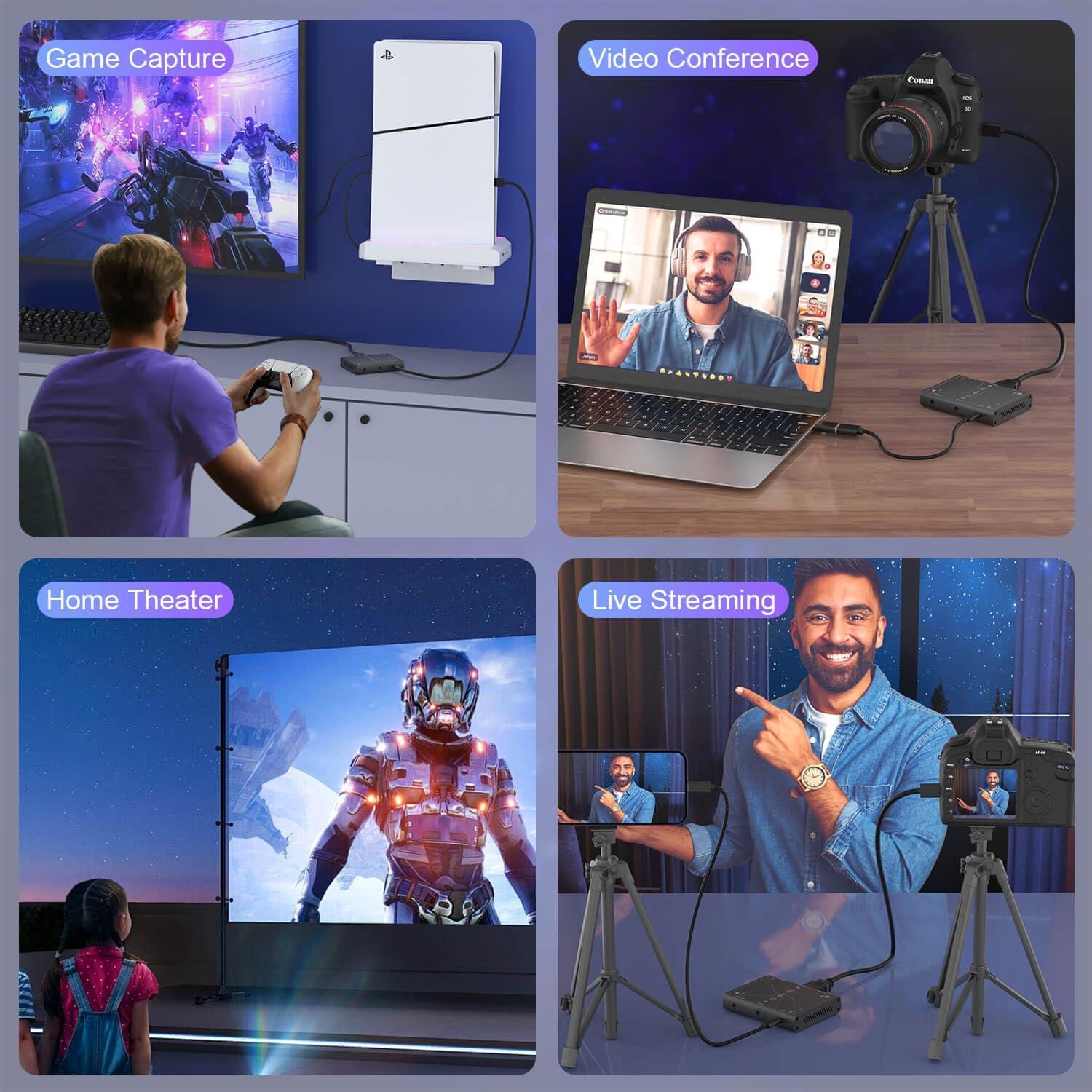 Tarjeta de Captura Gamorek HD4 4K 30FPS HDR10 HDMI