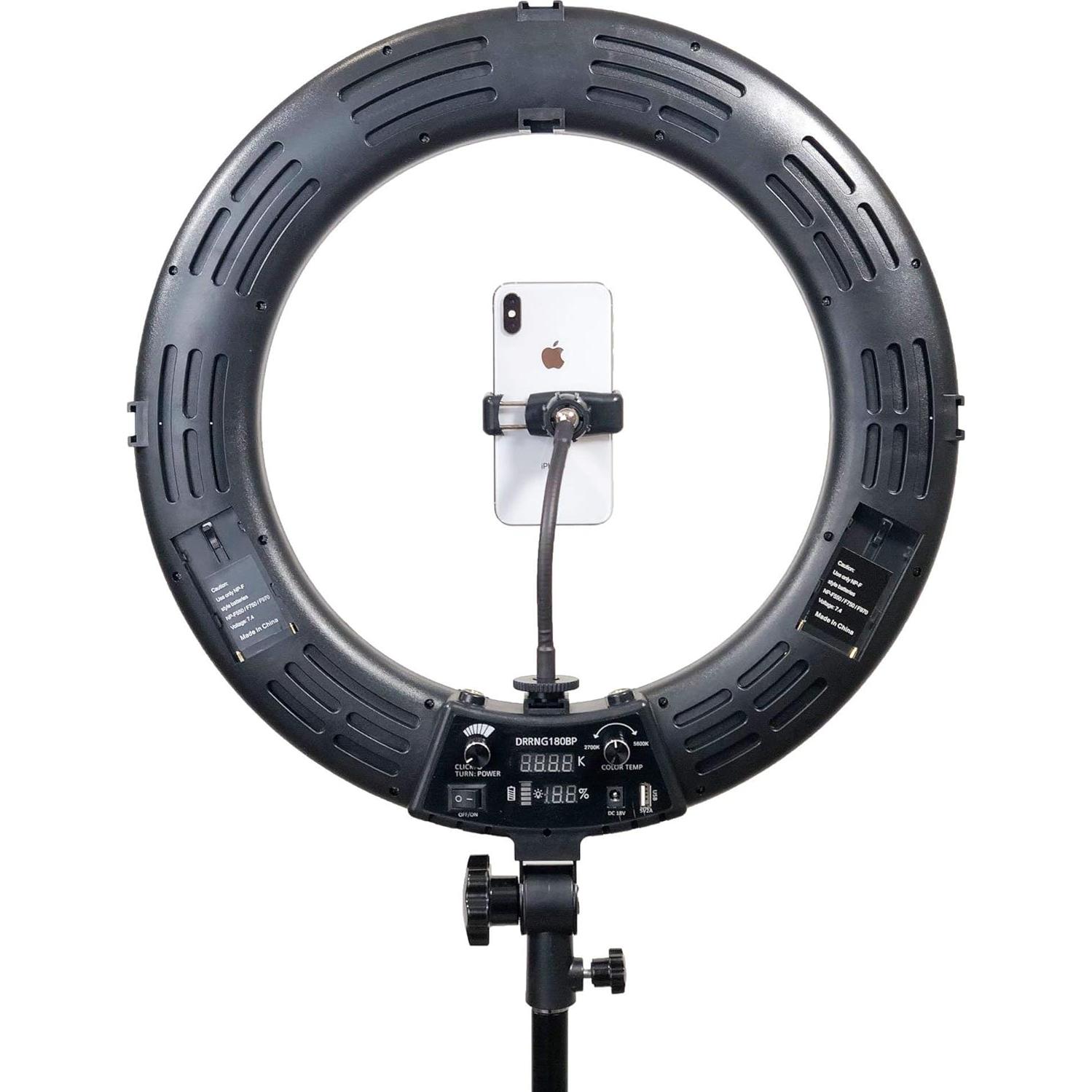 Kit de Luz de Anillo LED Dracast Halo Plus 18" Bi-Color