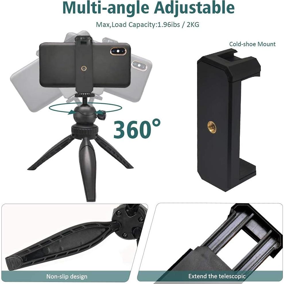 Kit de Vlogging Mcoplus para Smartphone con Micrófono y Luz LED